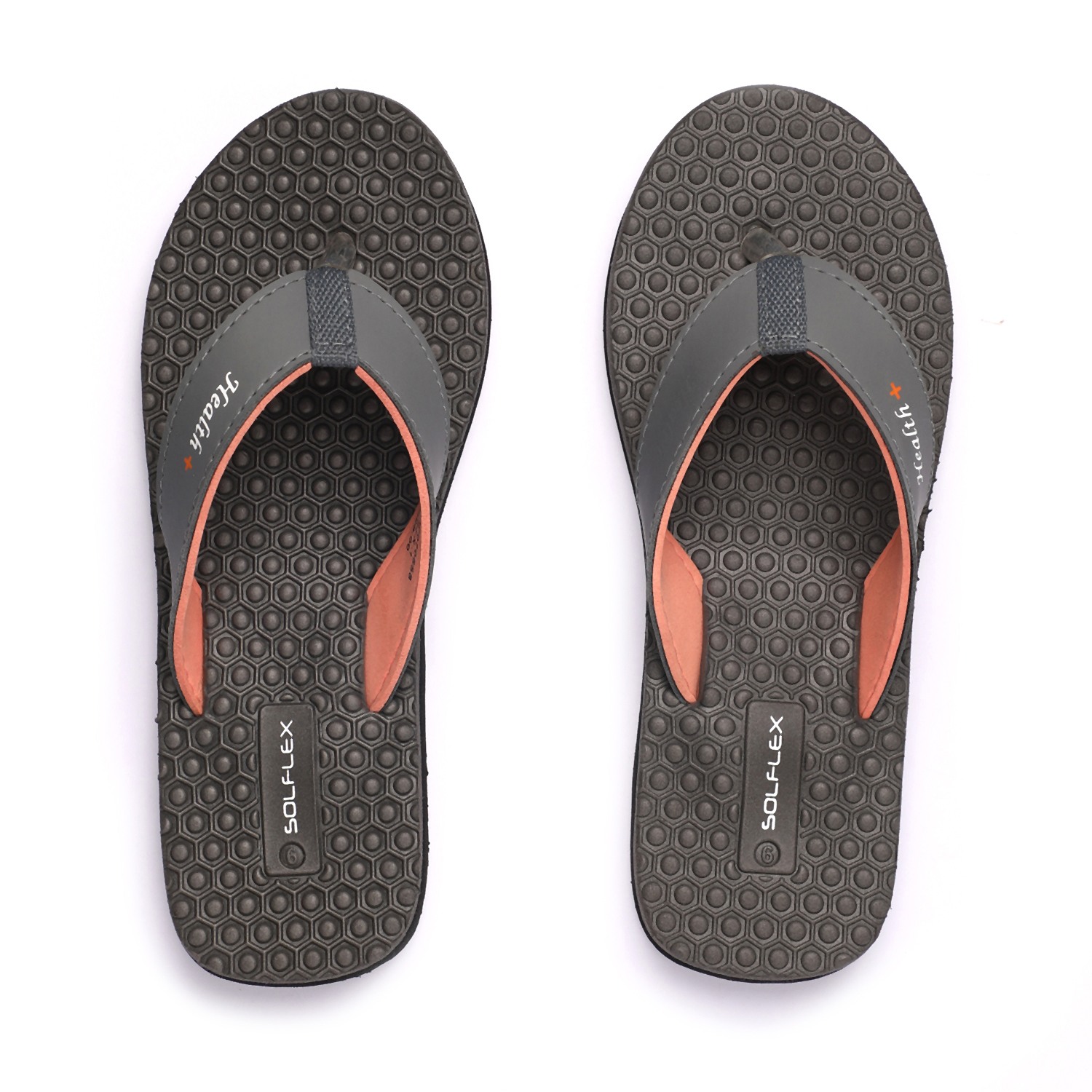 Solflex Women Grey Flip Flops