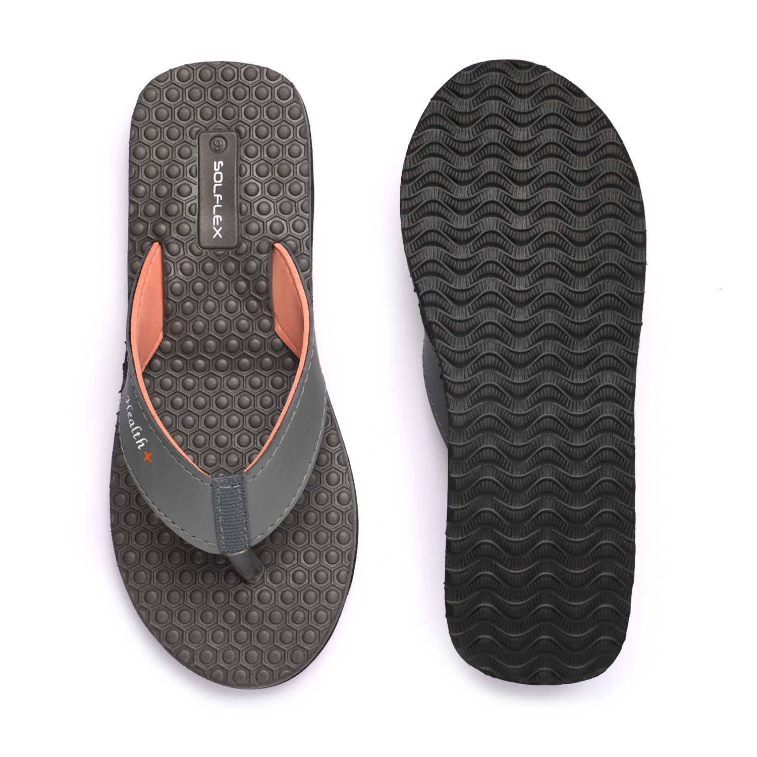 Solflex Women Grey Flip Flops