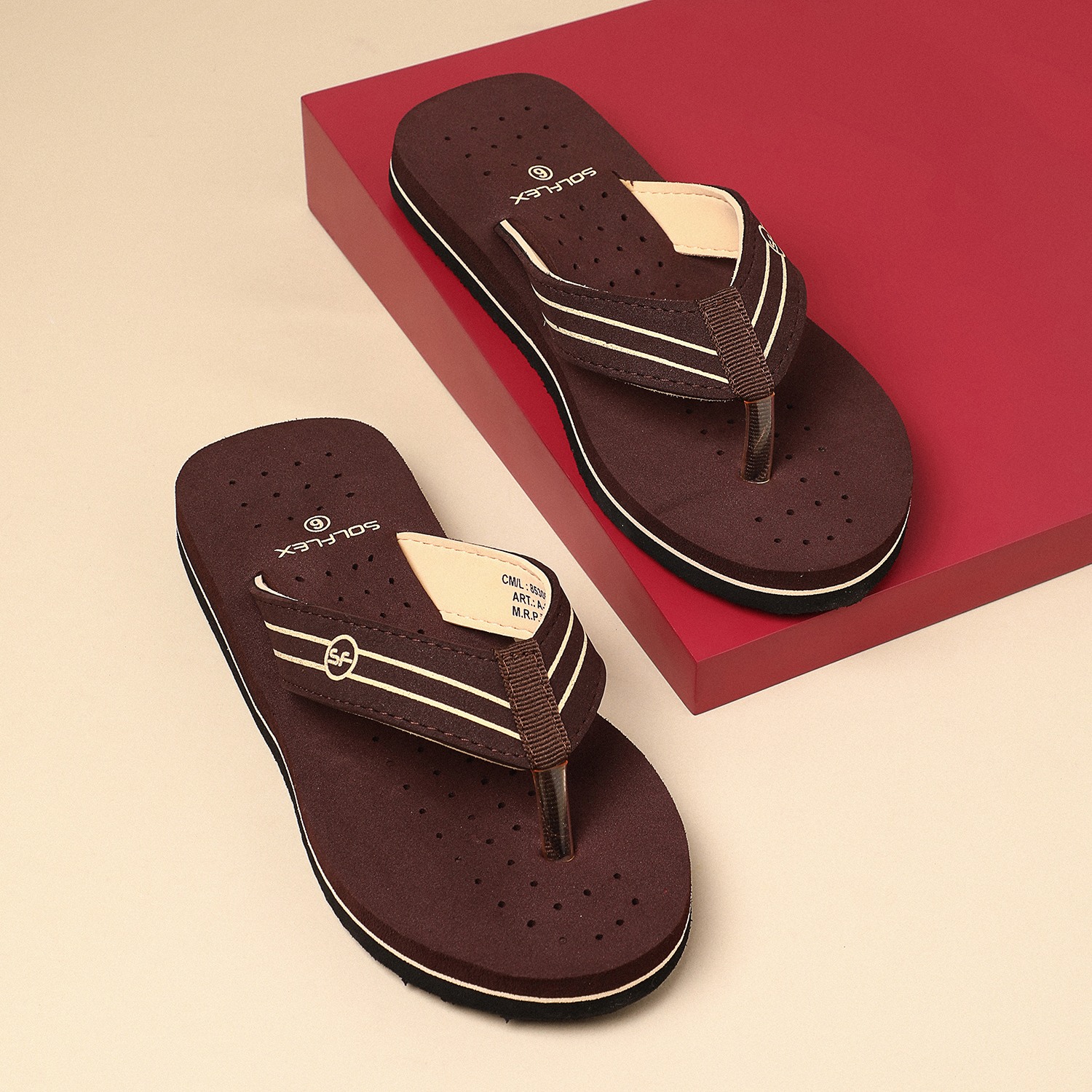 Solflex Women Brown Flip Flops