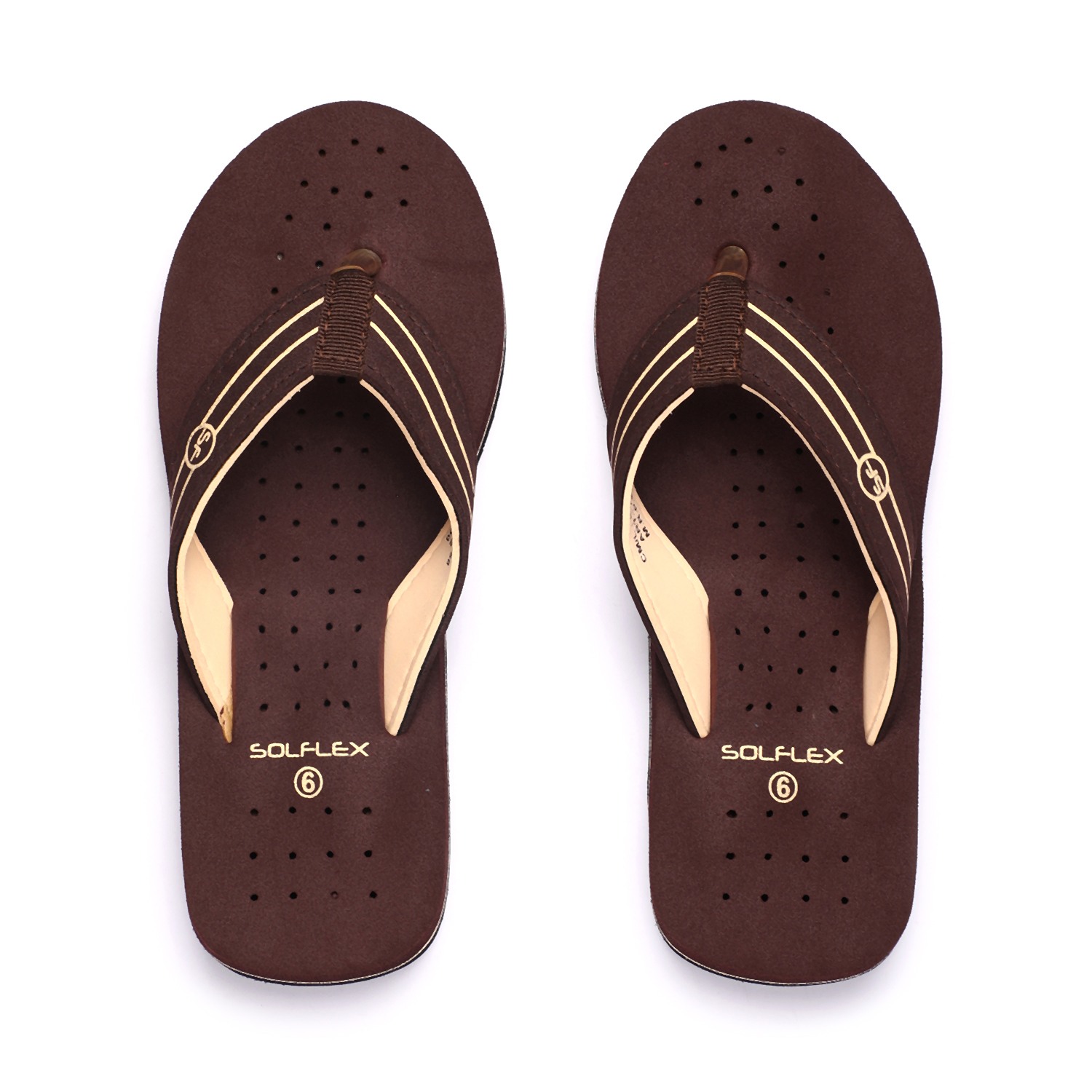 Solflex Women Brown Flip Flops