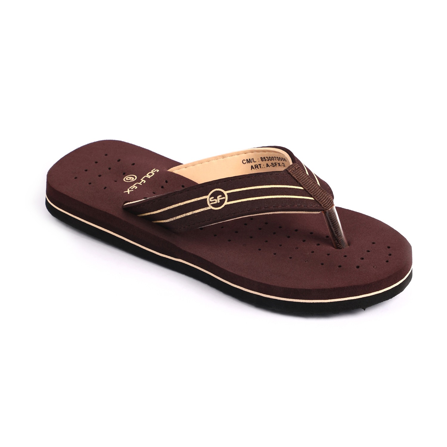 Solflex Women Brown Flip Flops