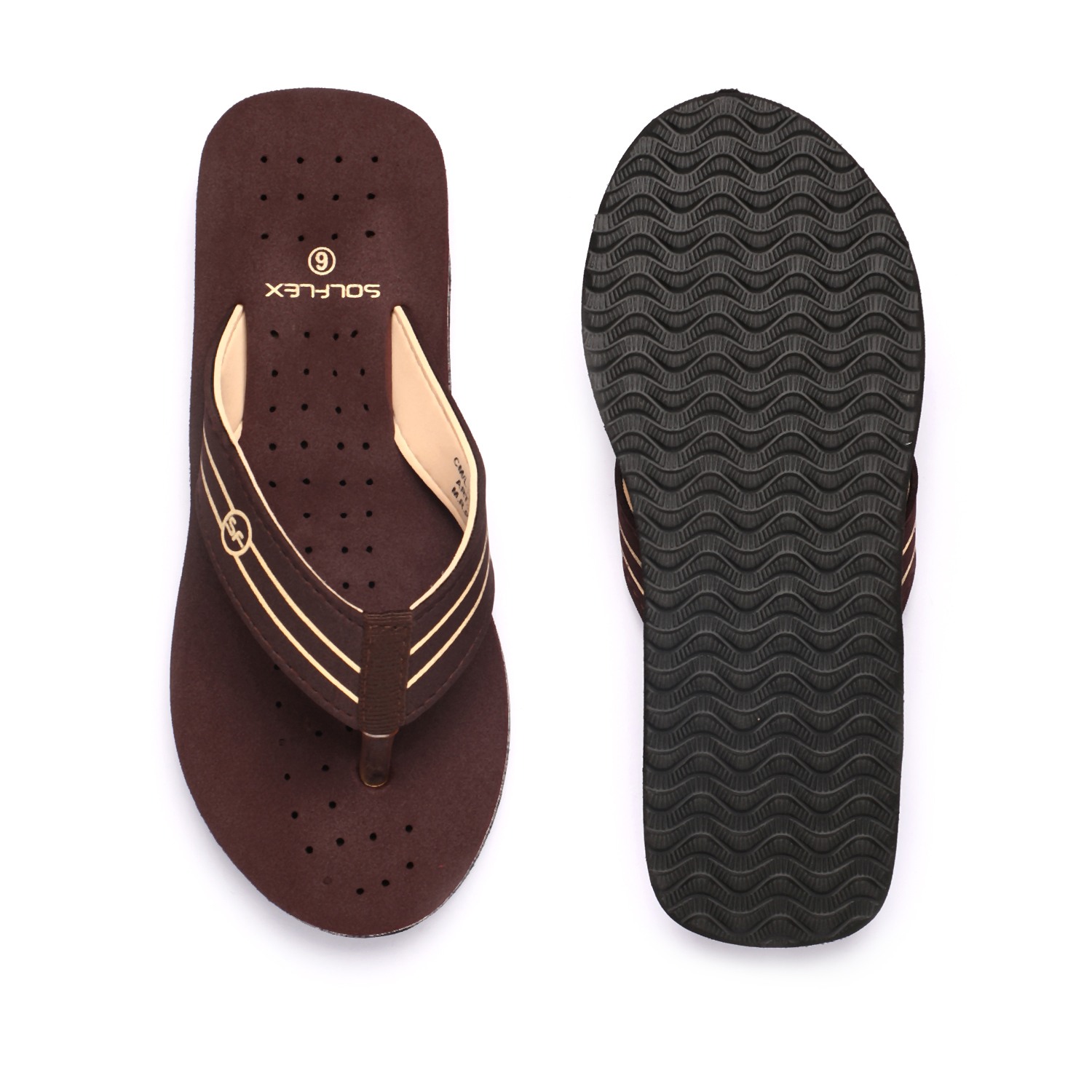 Solflex Women Brown Flip Flops