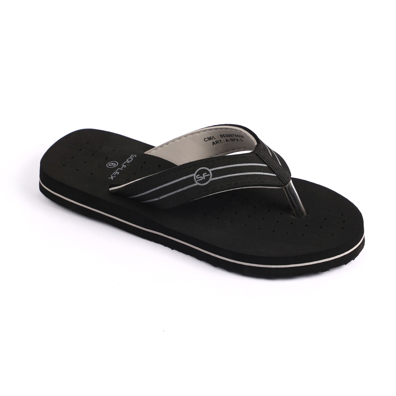 Solflex Women Black Flip Flops