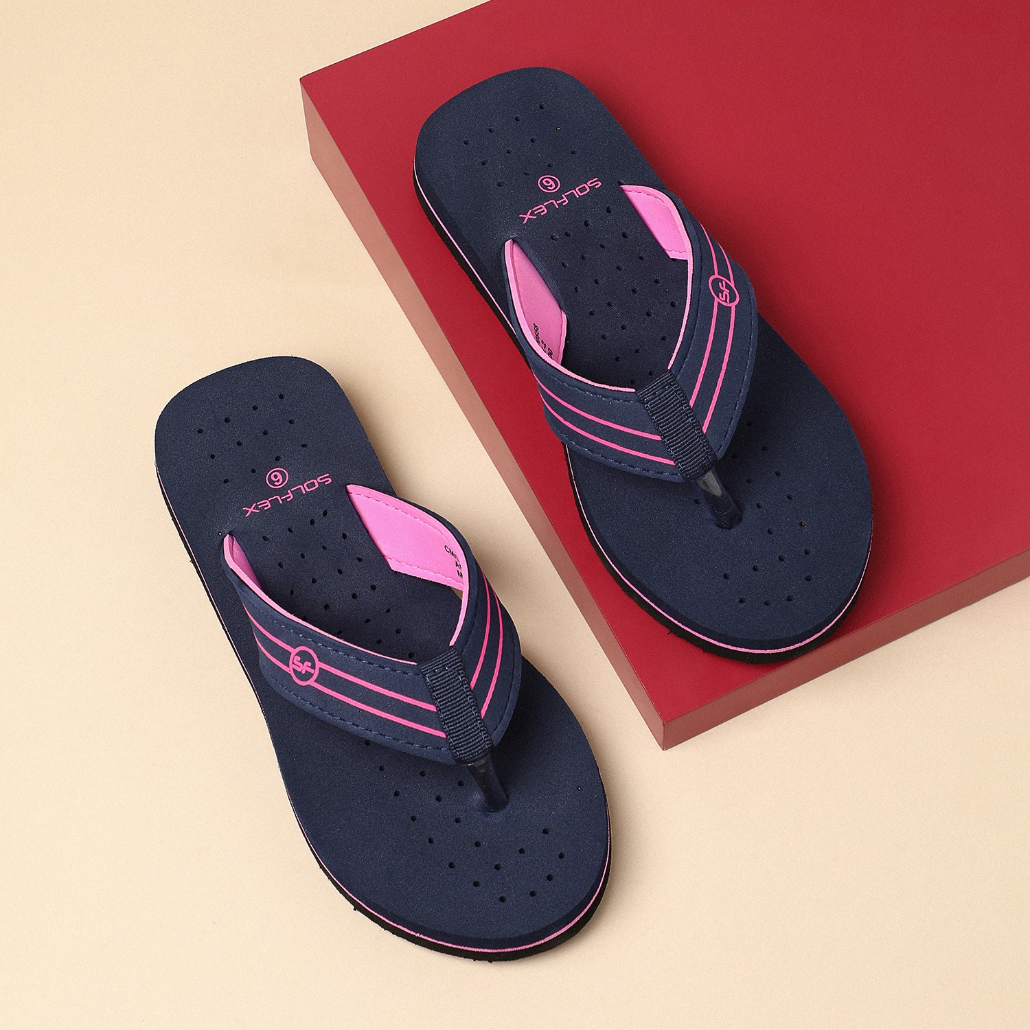 Solflex Women Blue Flip Flops