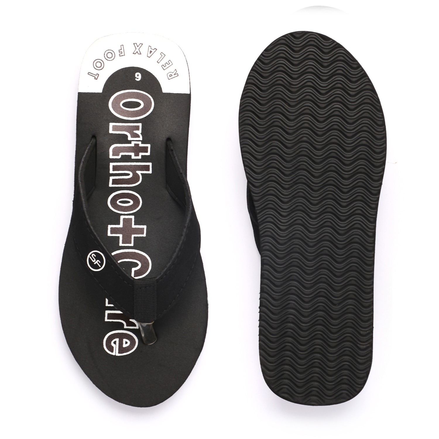 Solflex Women Black Flip Flops
