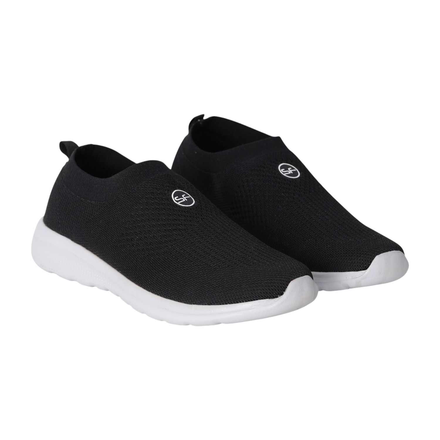 Men' Black Slip-On Walking Shoes