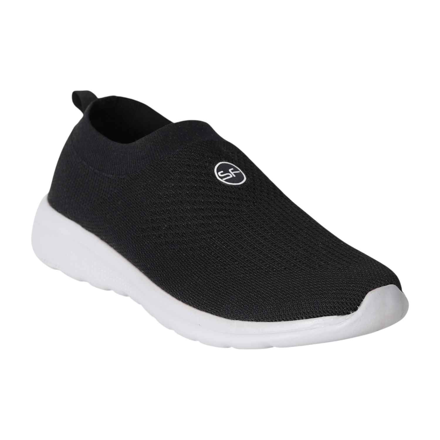 Men' Black Slip-On Walking Shoes