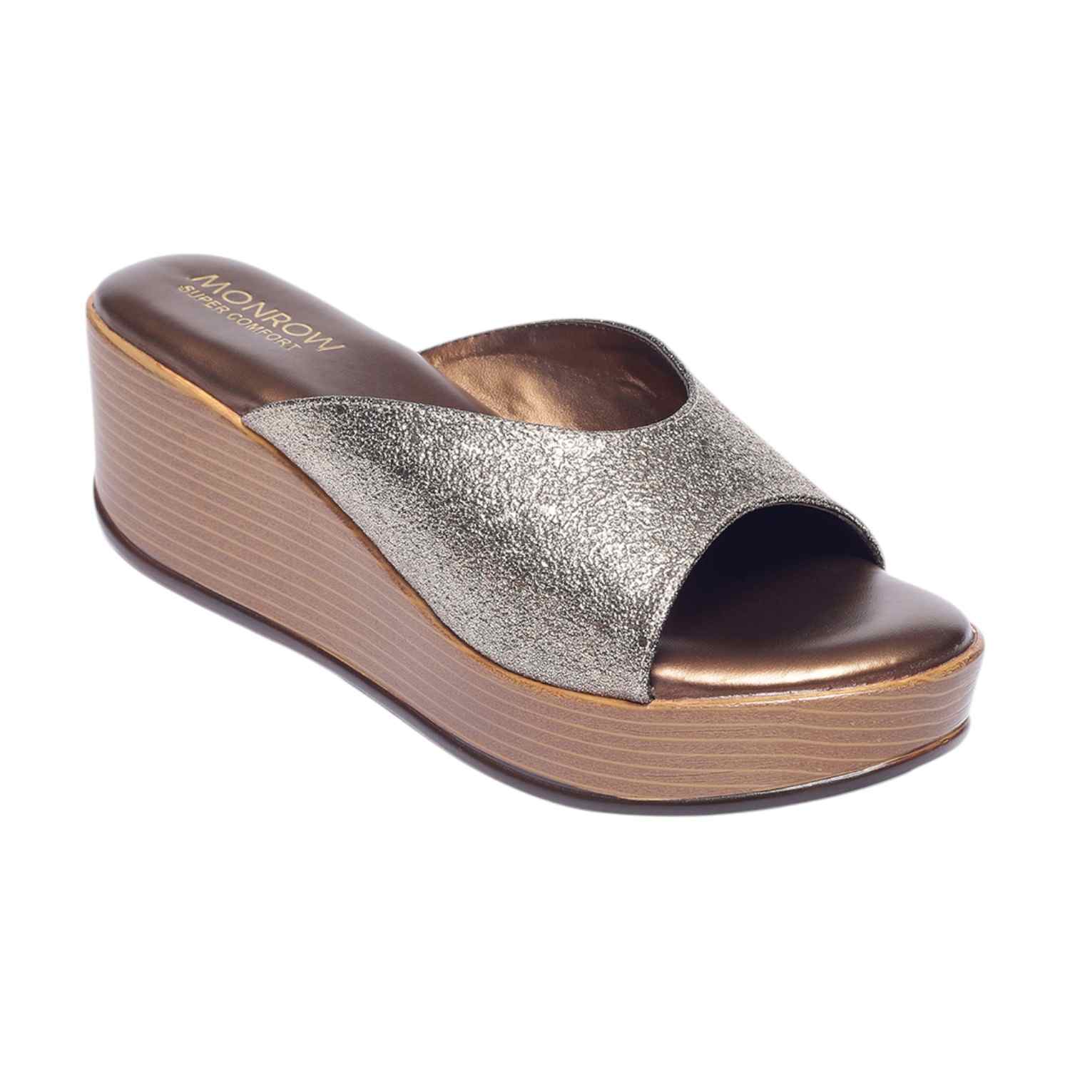 Monrow Mary Bronze Wedge Heels