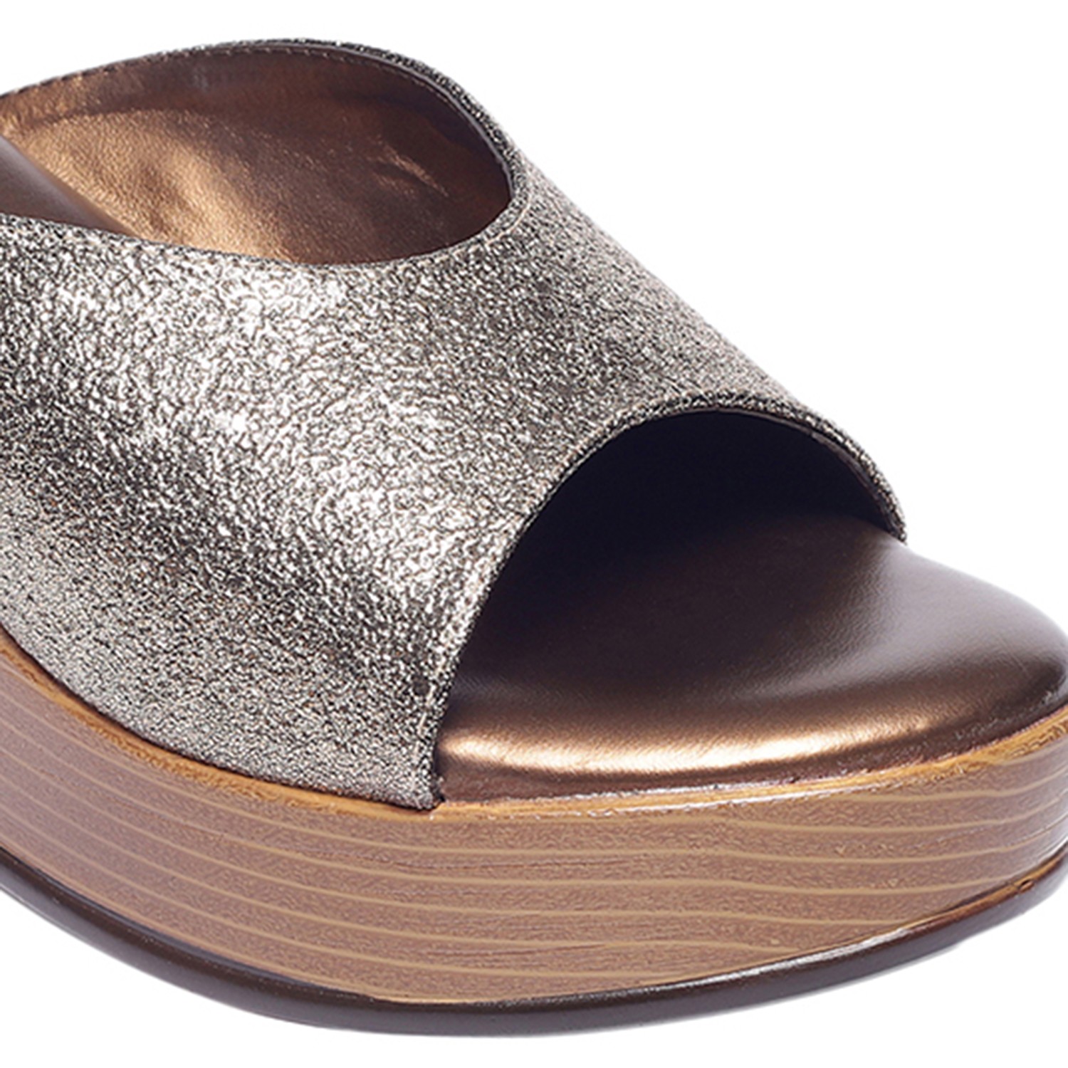 Monrow Mary Bronze Wedge Heels