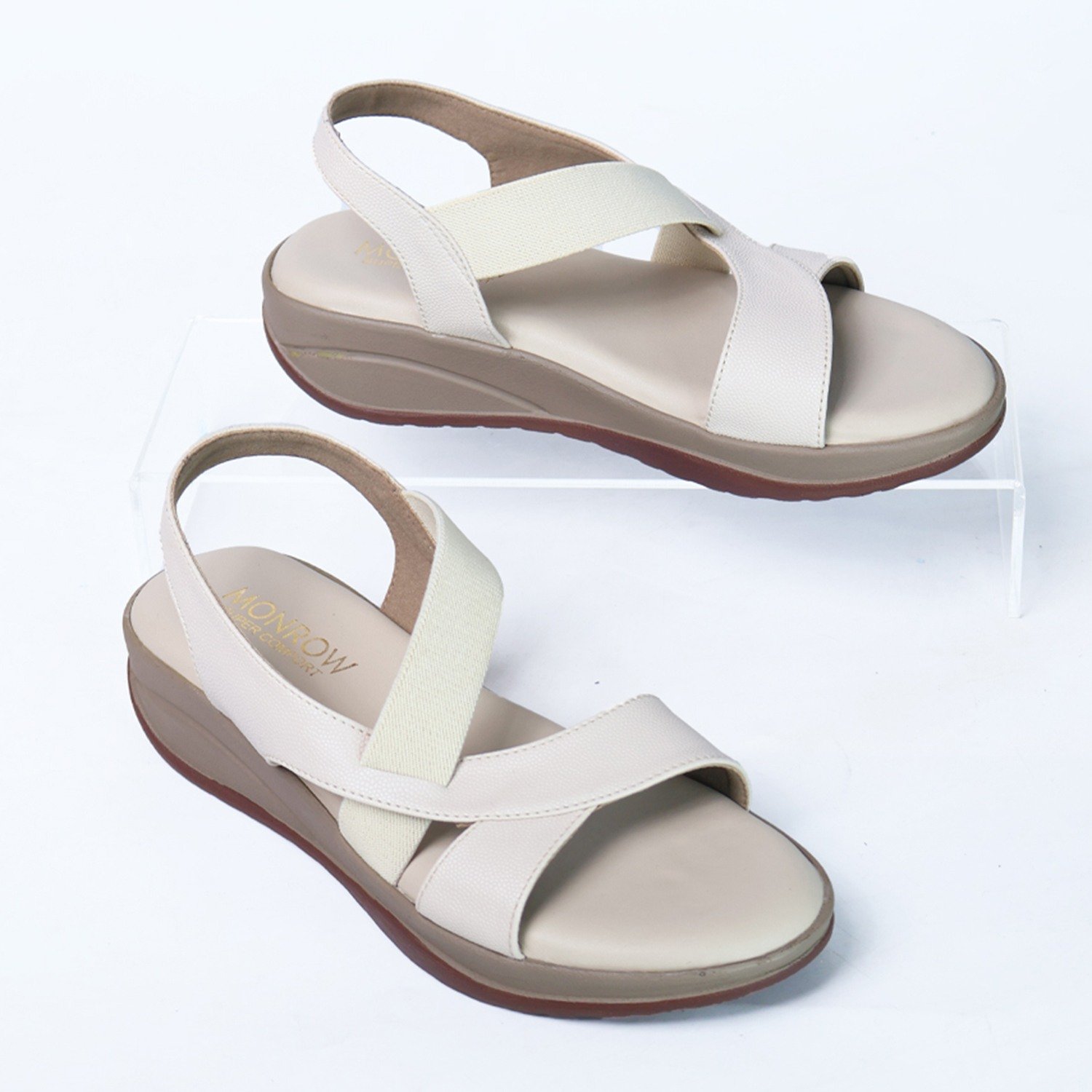 Monrow Ivey Cream Wedge Heels