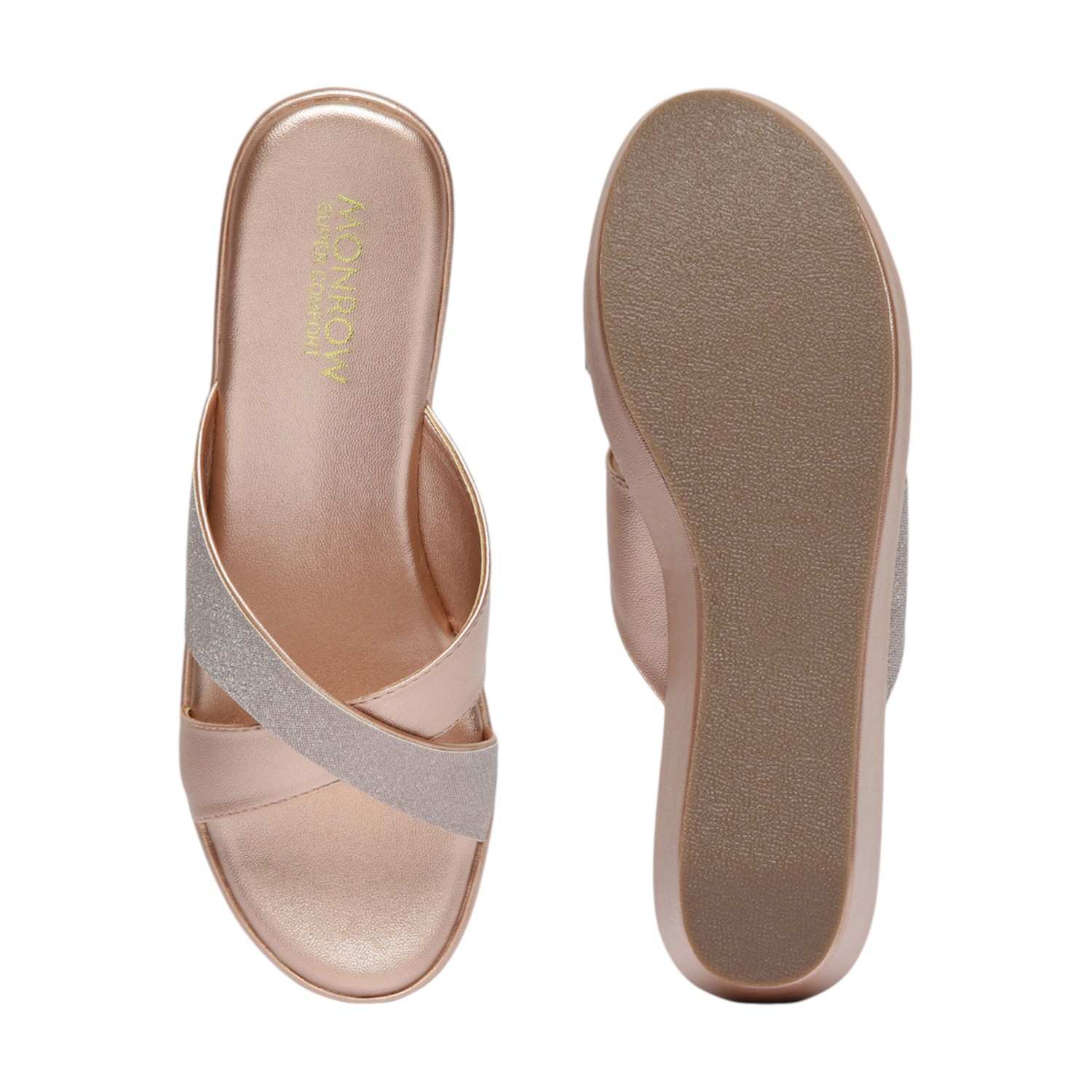 Monrow Elain Rose Gold Wedge Heels