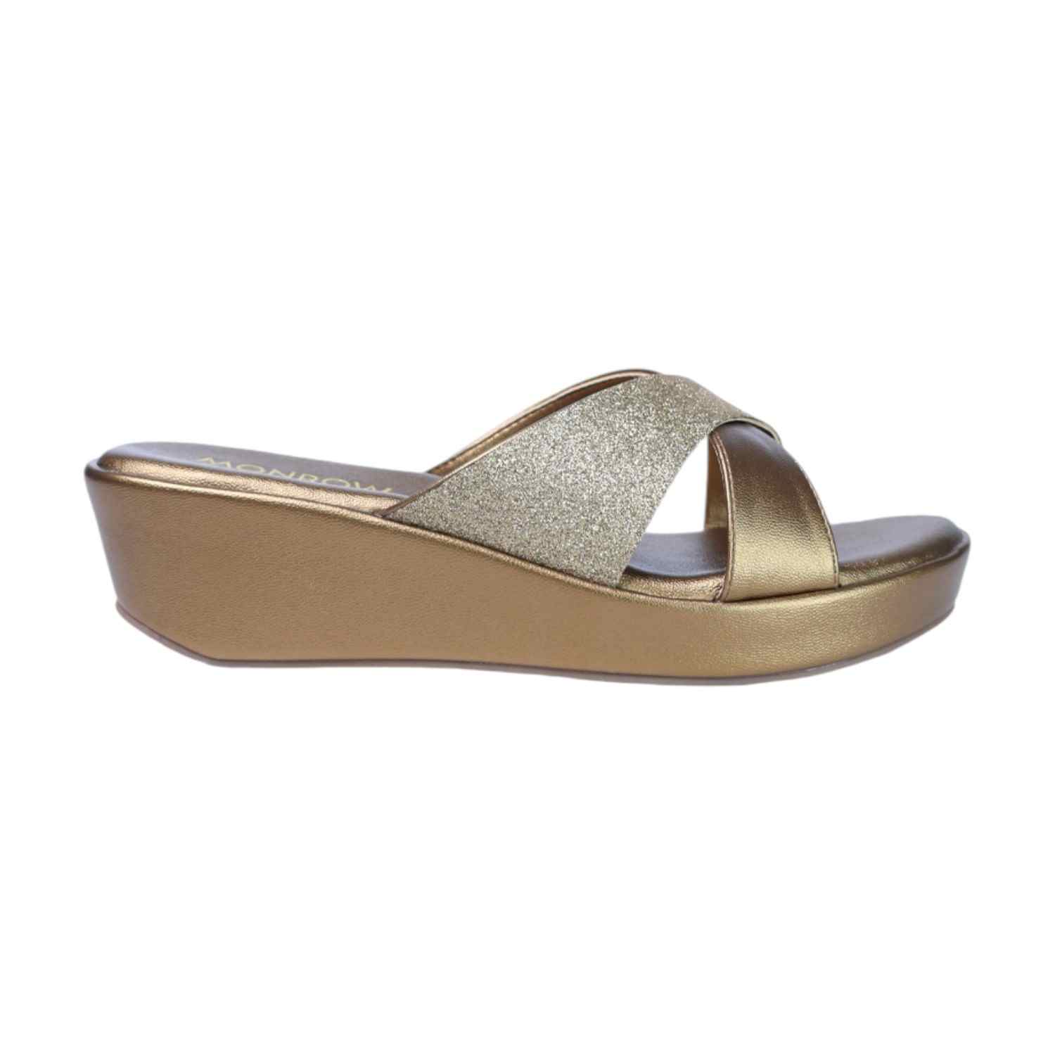 Monrow Elain Bronze Wedge Heels