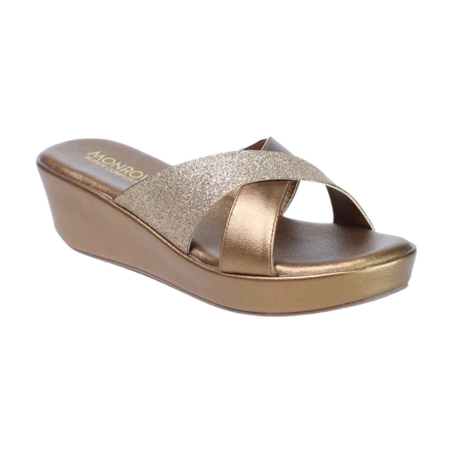 Monrow Elain Bronze Wedge Heels