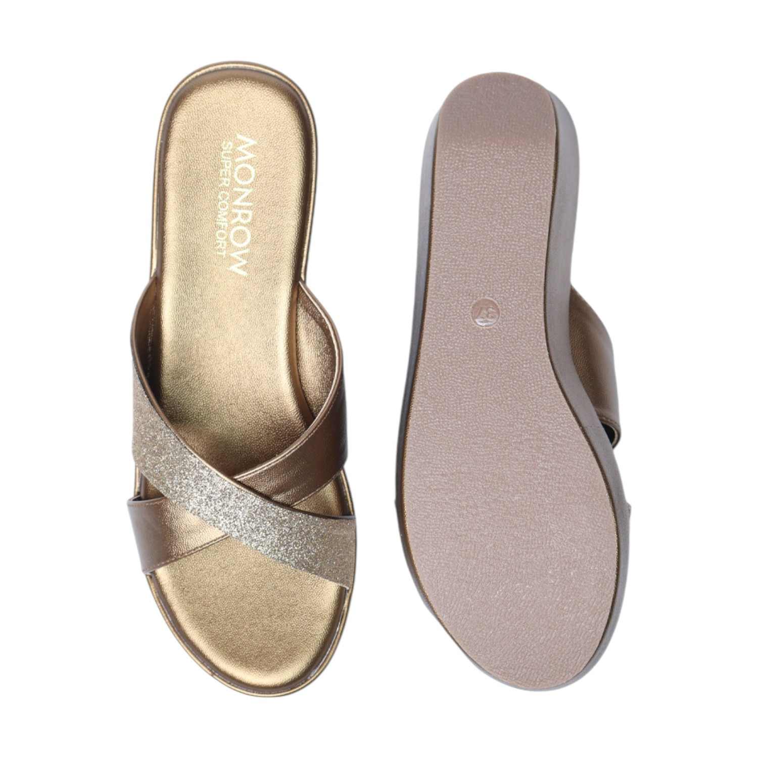 Monrow Elain Bronze Wedge Heels