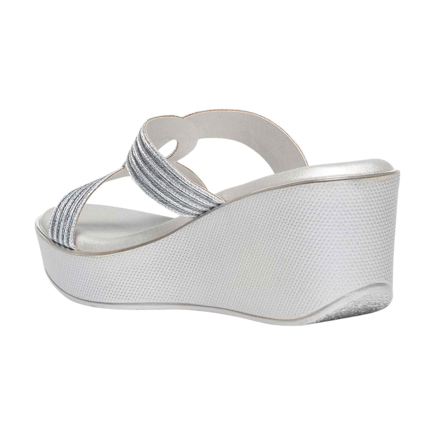 Monrow Tinley Silver Flatform Heels