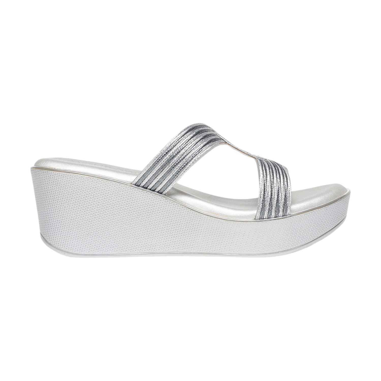 Monrow Tinley Silver Flatform Heels
