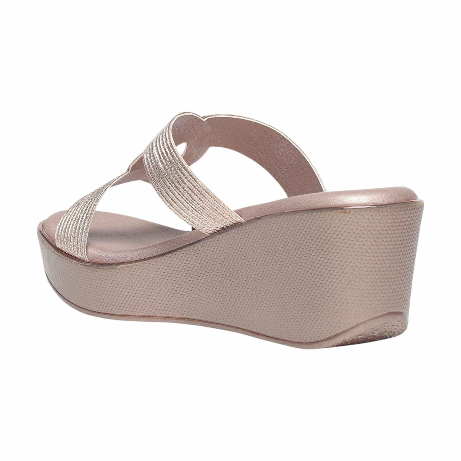 Monrow | Monrow Tinley Rose Gold Flatform Heels|1