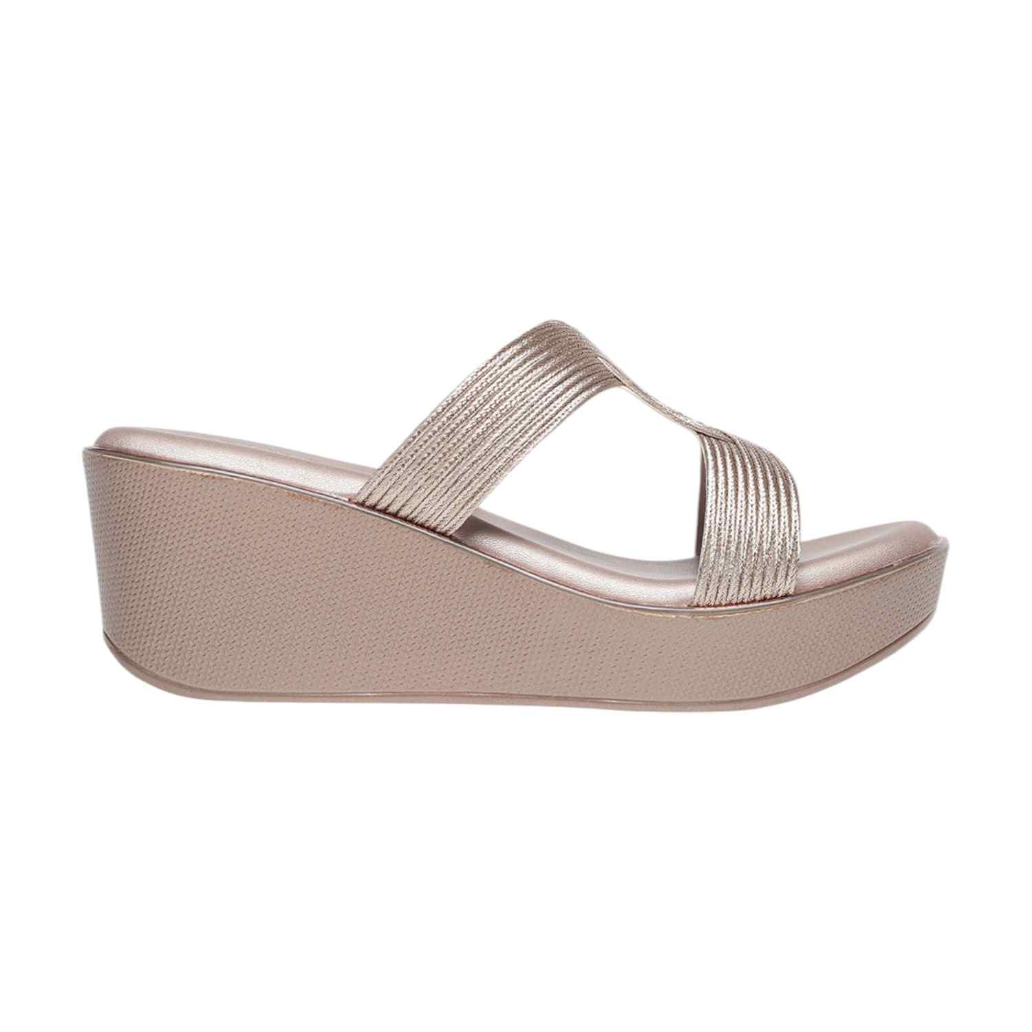 Monrow | Monrow Tinley Rose Gold Flatform Heels|2
