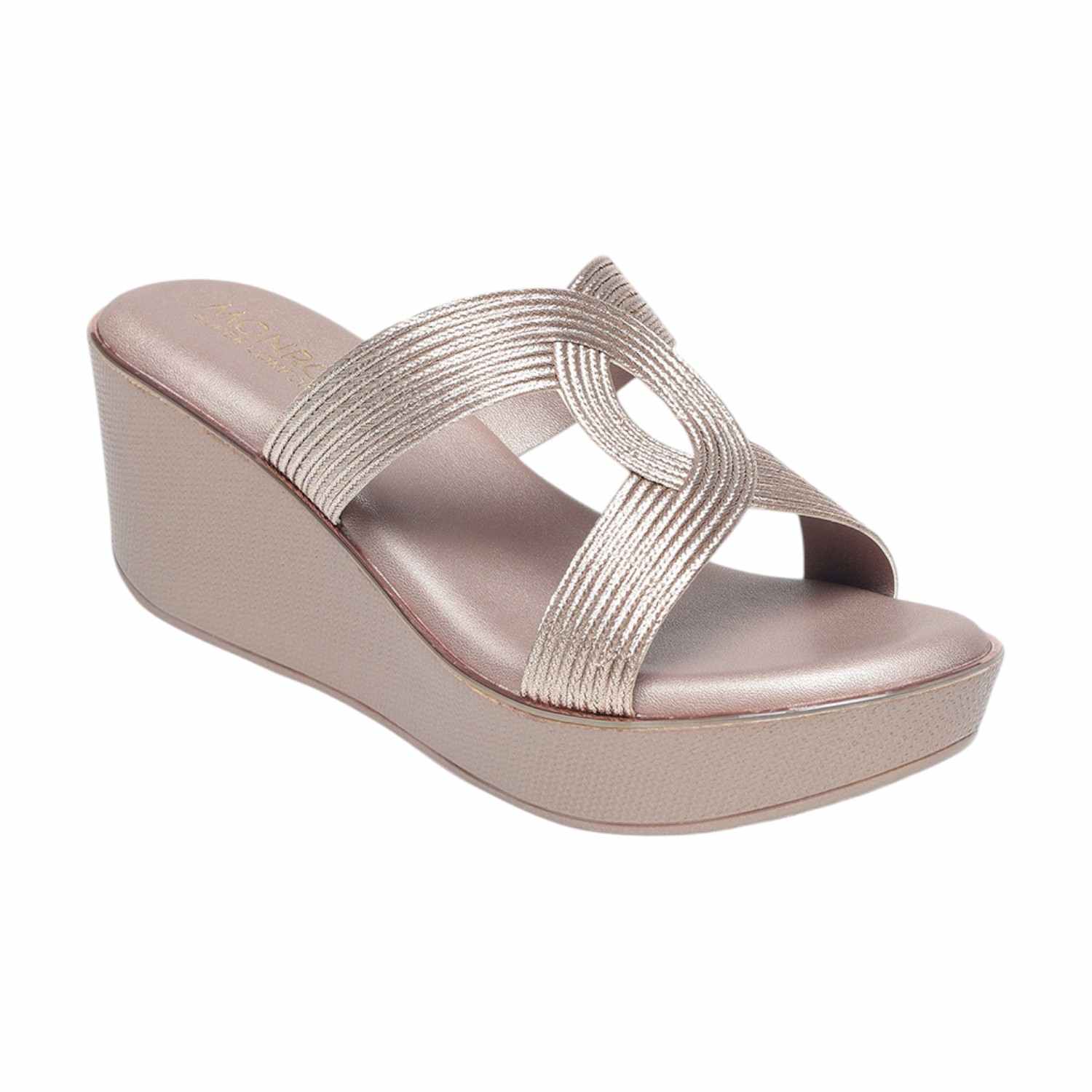 Monrow | Monrow Tinley Rose Gold Flatform Heels|0