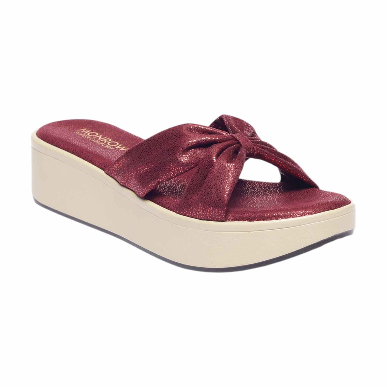 Monrow Nellie Maroon Flatform Heels