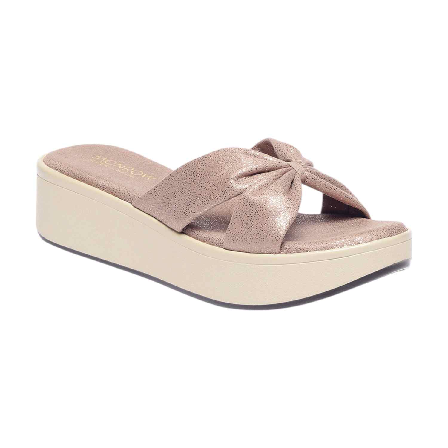 Monrow Nellie Beige Flatform Heels