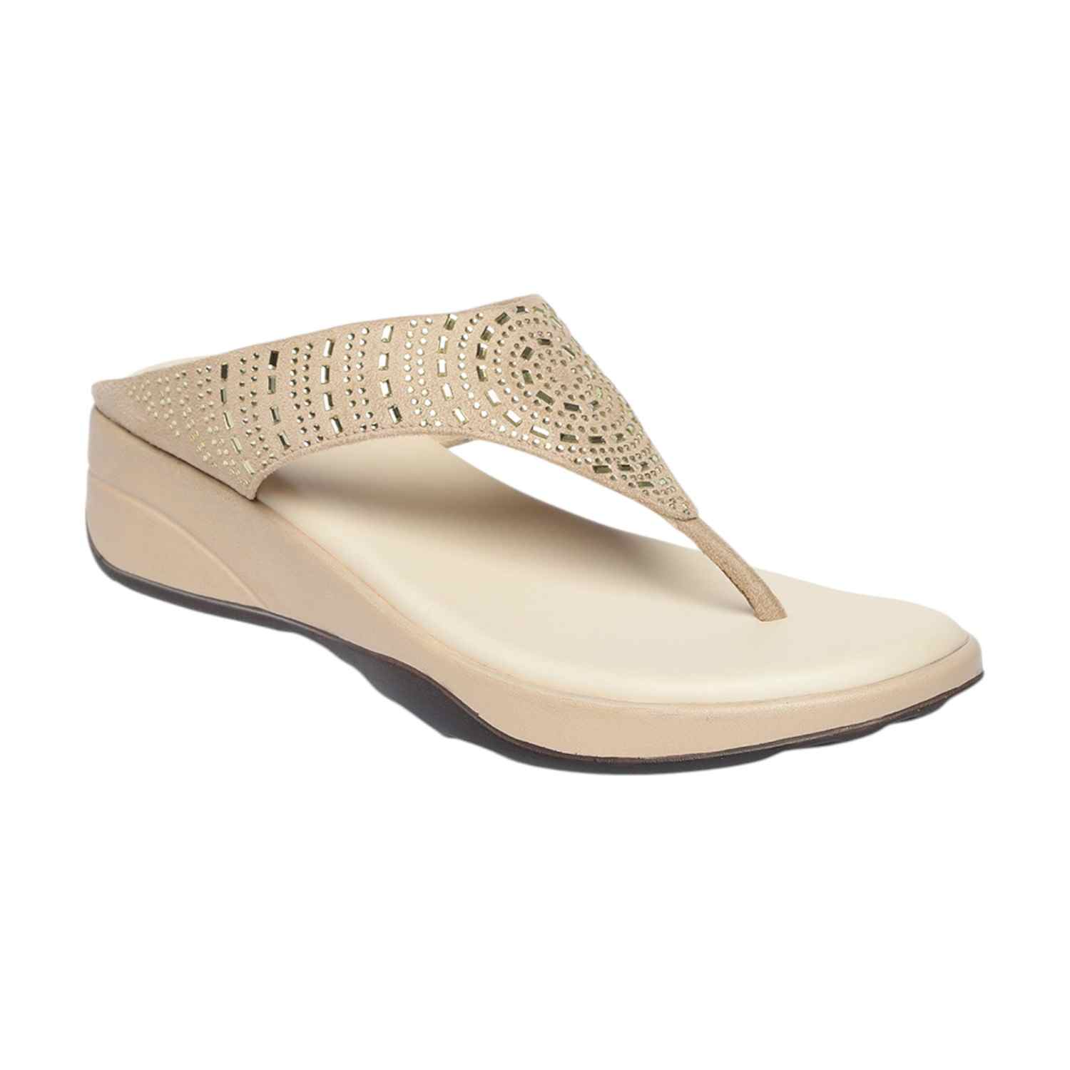 Monrow Aleana Cream Wedge Heels