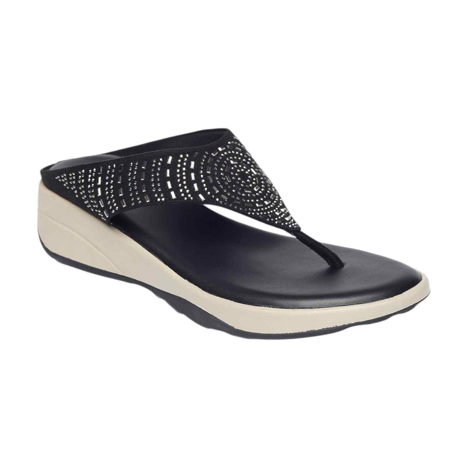 Monrow Aleana Black Wedge Heels