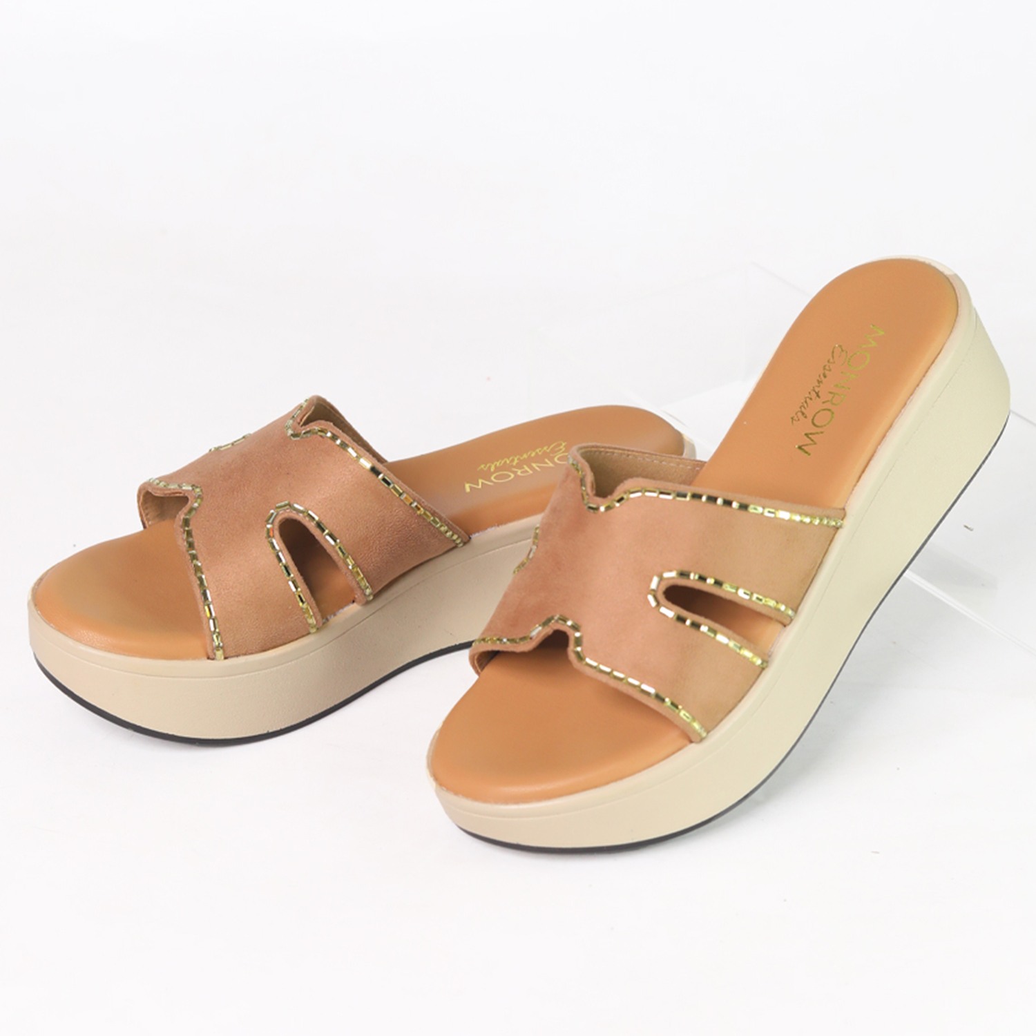 Monrow Alice Beige Flatform Heels