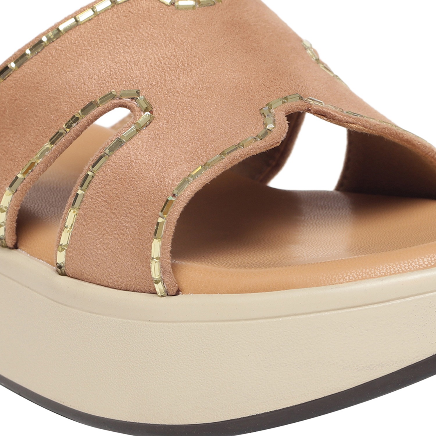 Monrow Alice Beige Flatform Heels