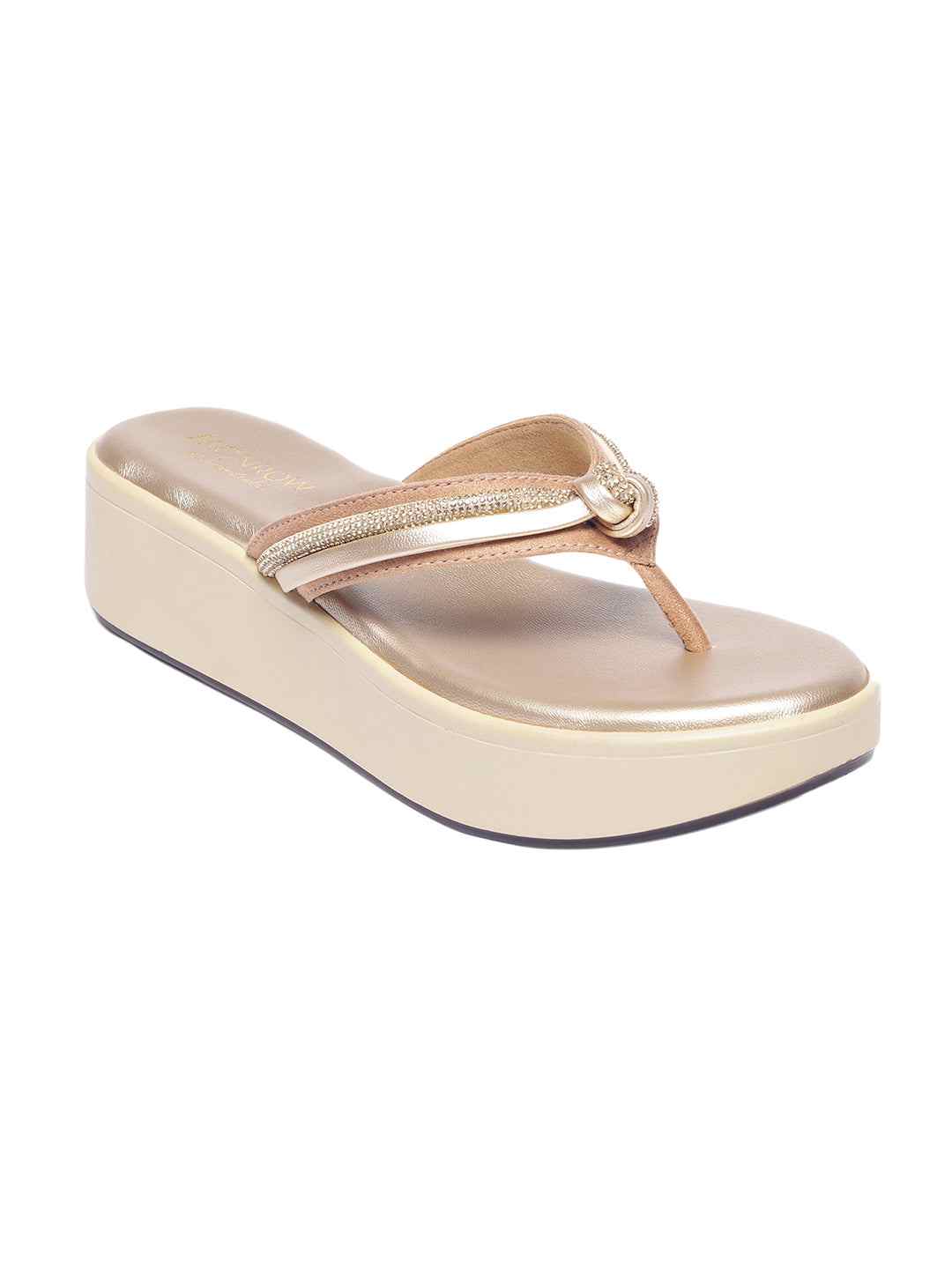 Monrow | Monrow Nancy Gold Flatform Heels|2