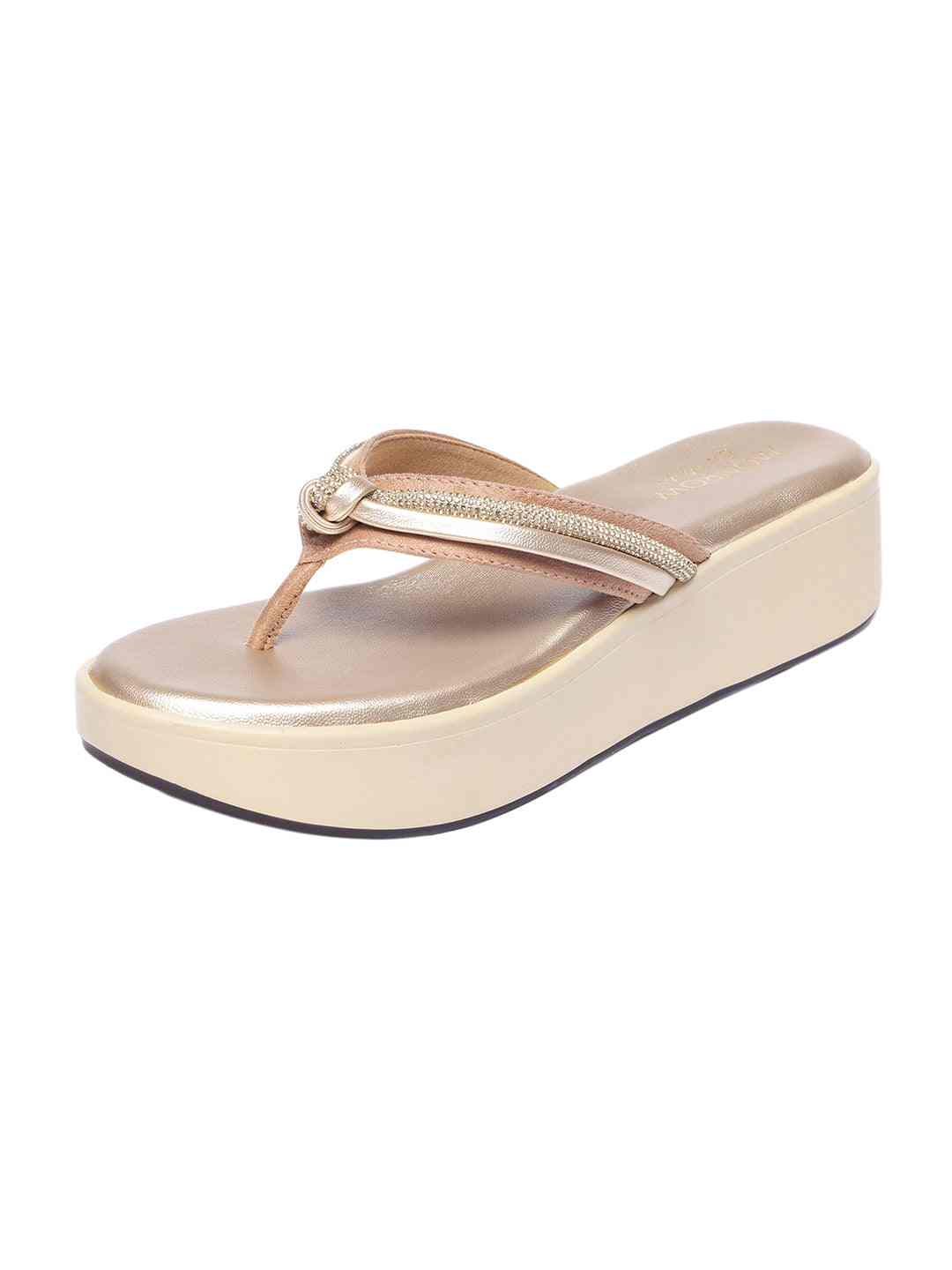 Monrow | Monrow Nancy Gold Flatform Heels|7