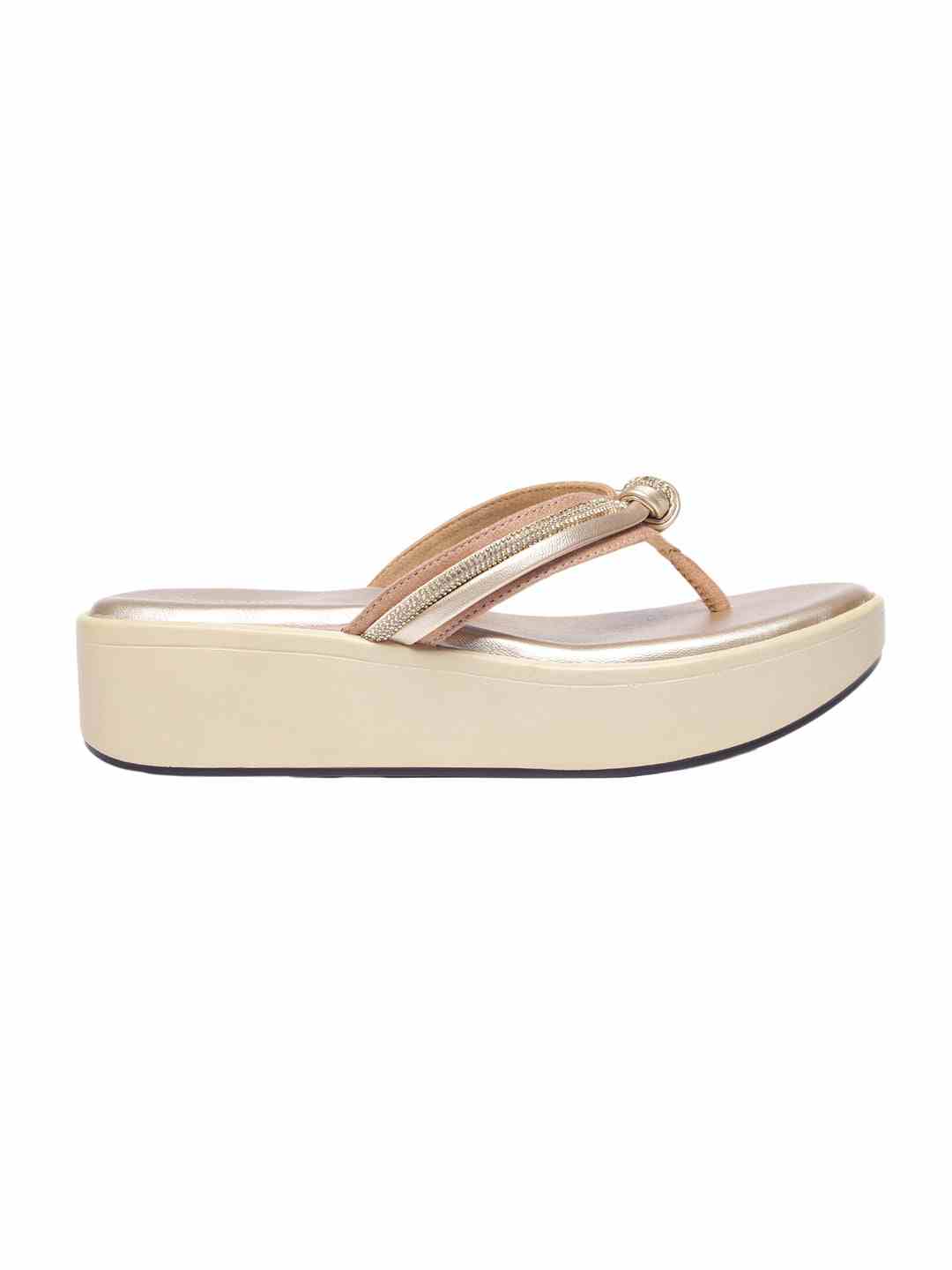 Monrow | Monrow Nancy Gold Flatform Heels|4
