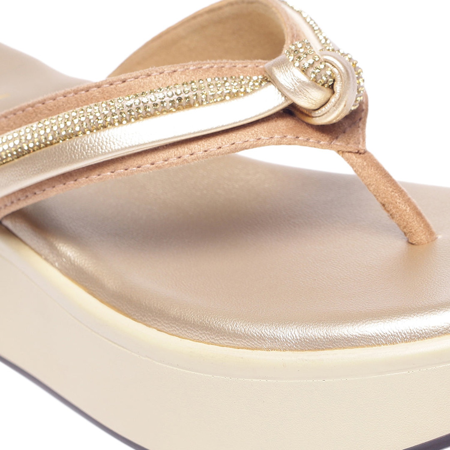 Monrow | Monrow Nancy Gold Flatform Heels|6
