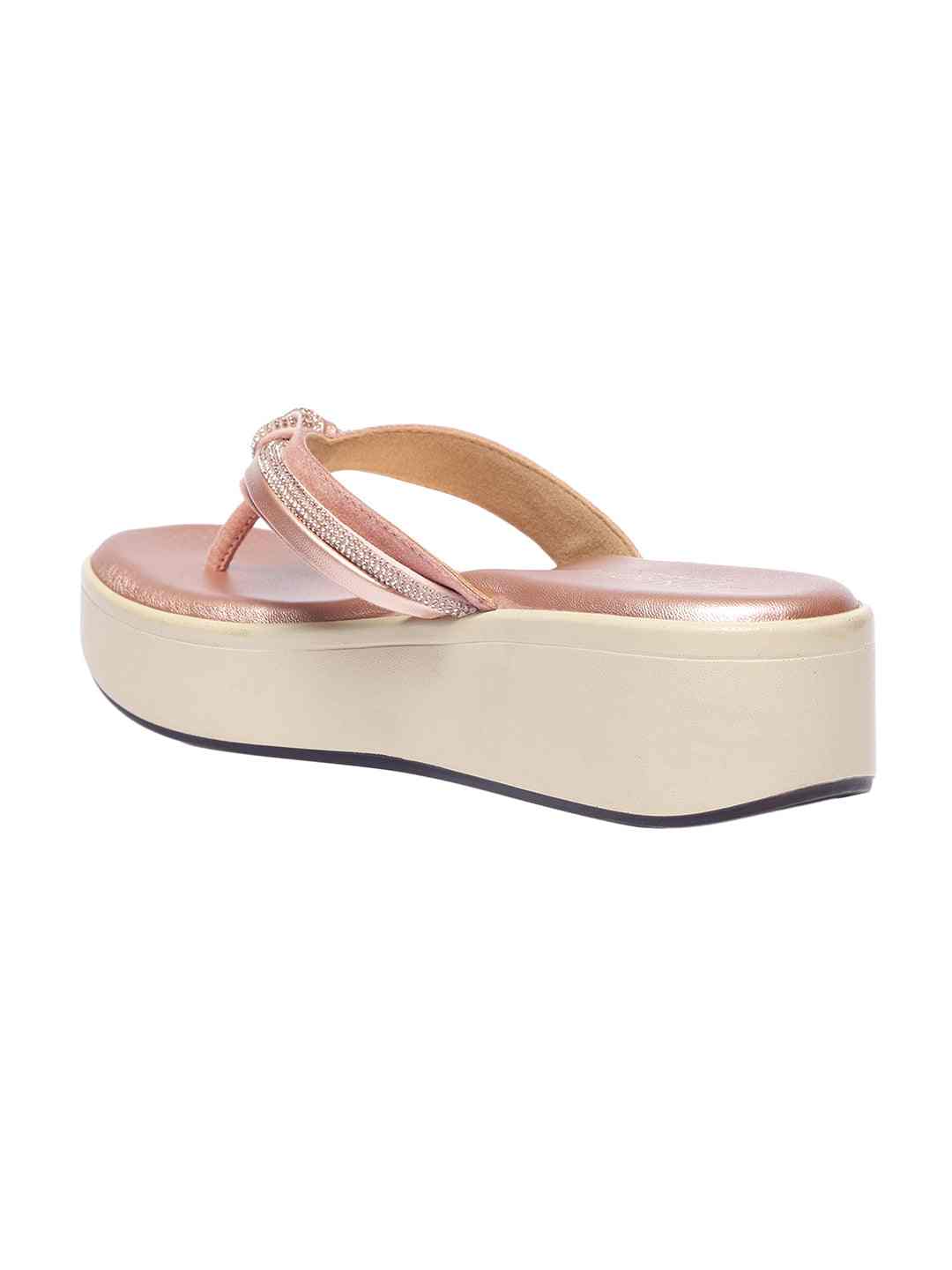 Monrow Nancy Rose Gold Flatform Heels