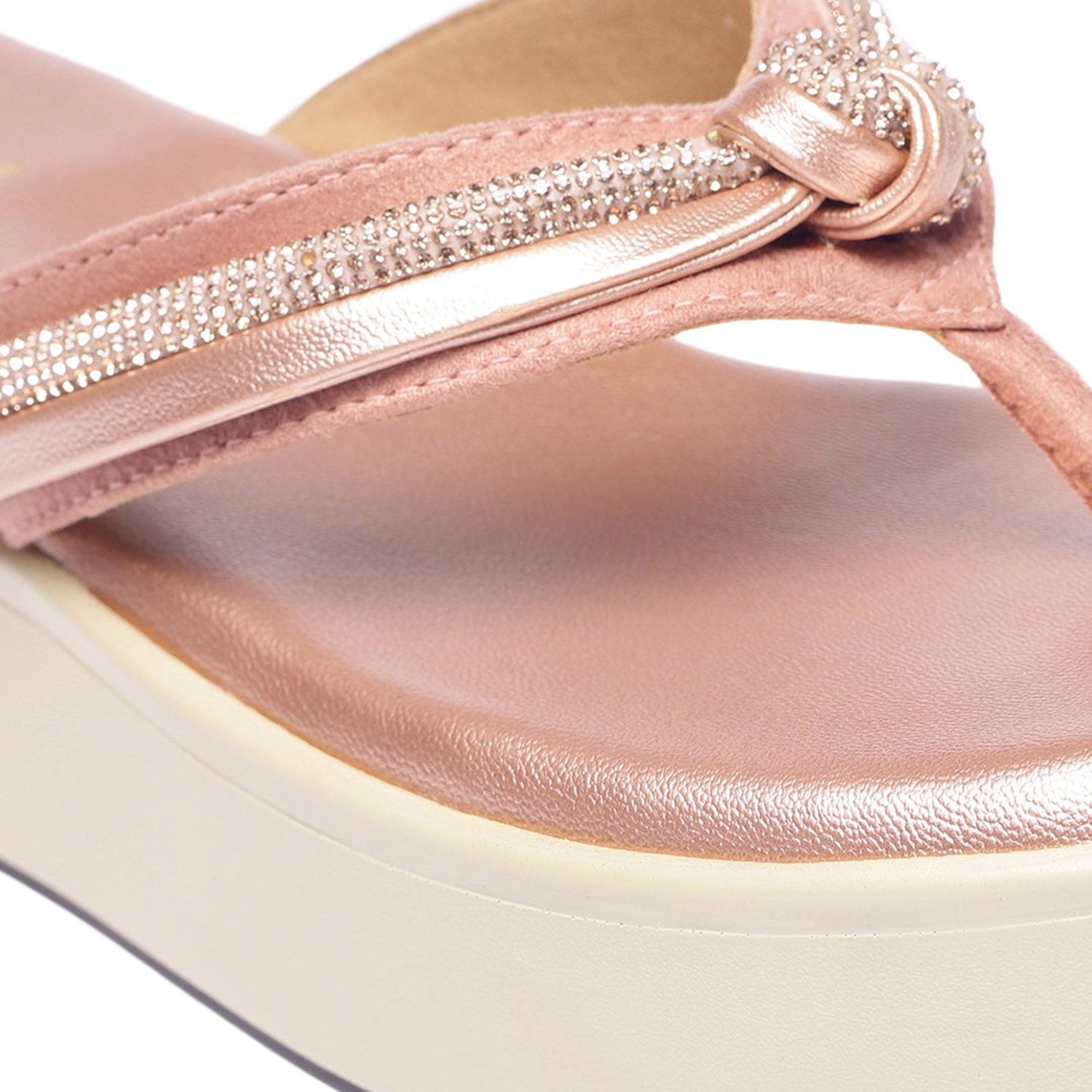 Monrow Nancy Rose Gold Flatform Heels