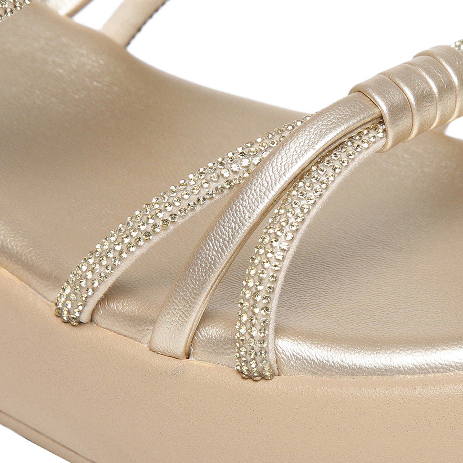 Monrow Daisy Gold Flatform Heels