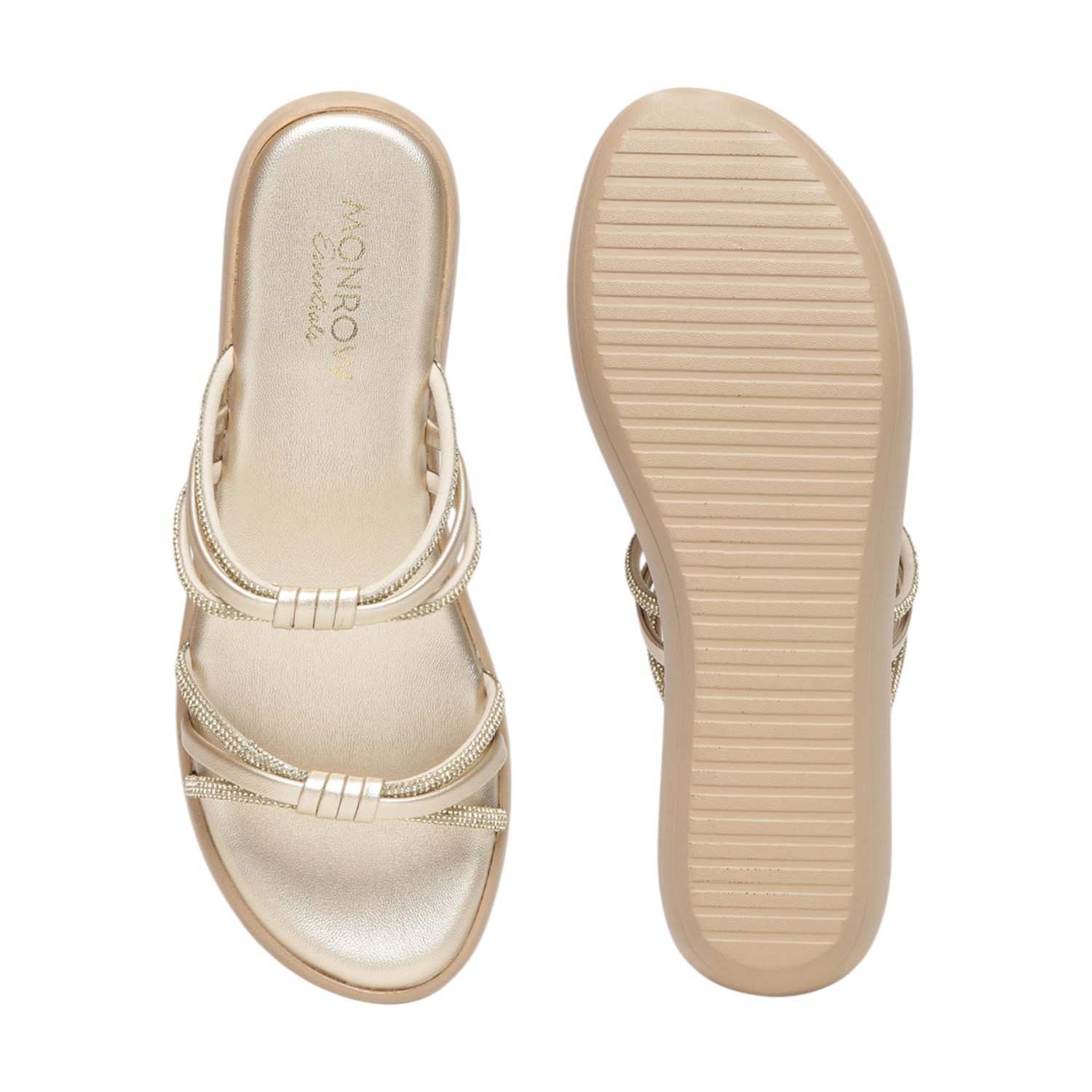 Monrow Daisy Gold Flatform Heels