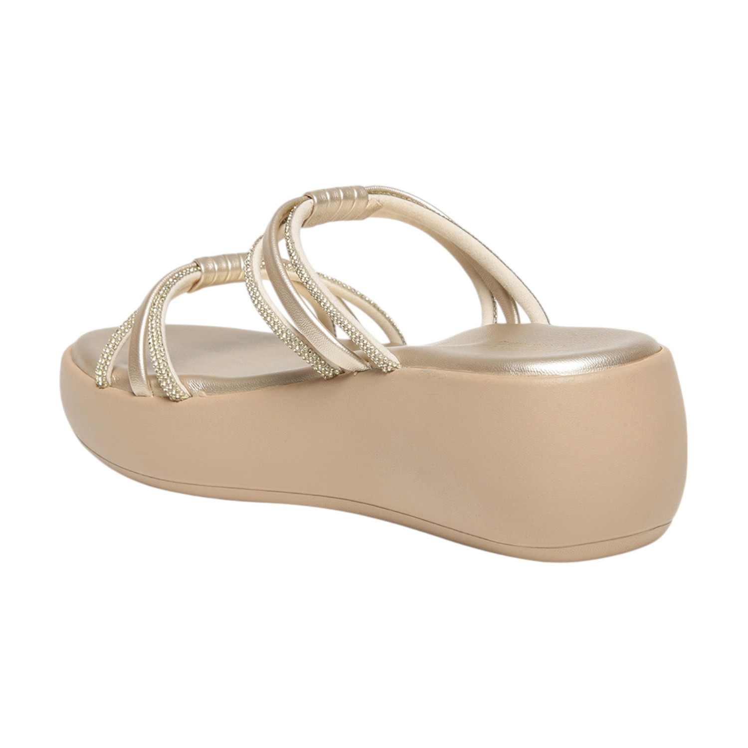 Monrow Daisy Gold Flatform Heels
