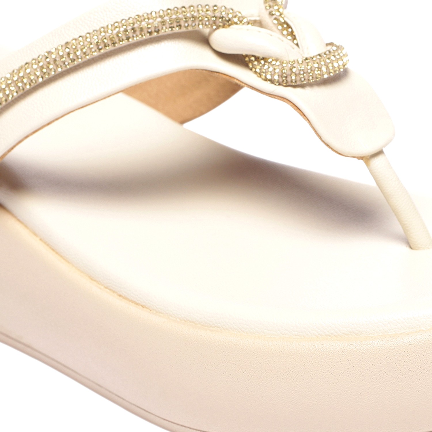 Monrow Ottilie Cream Flatform Heels