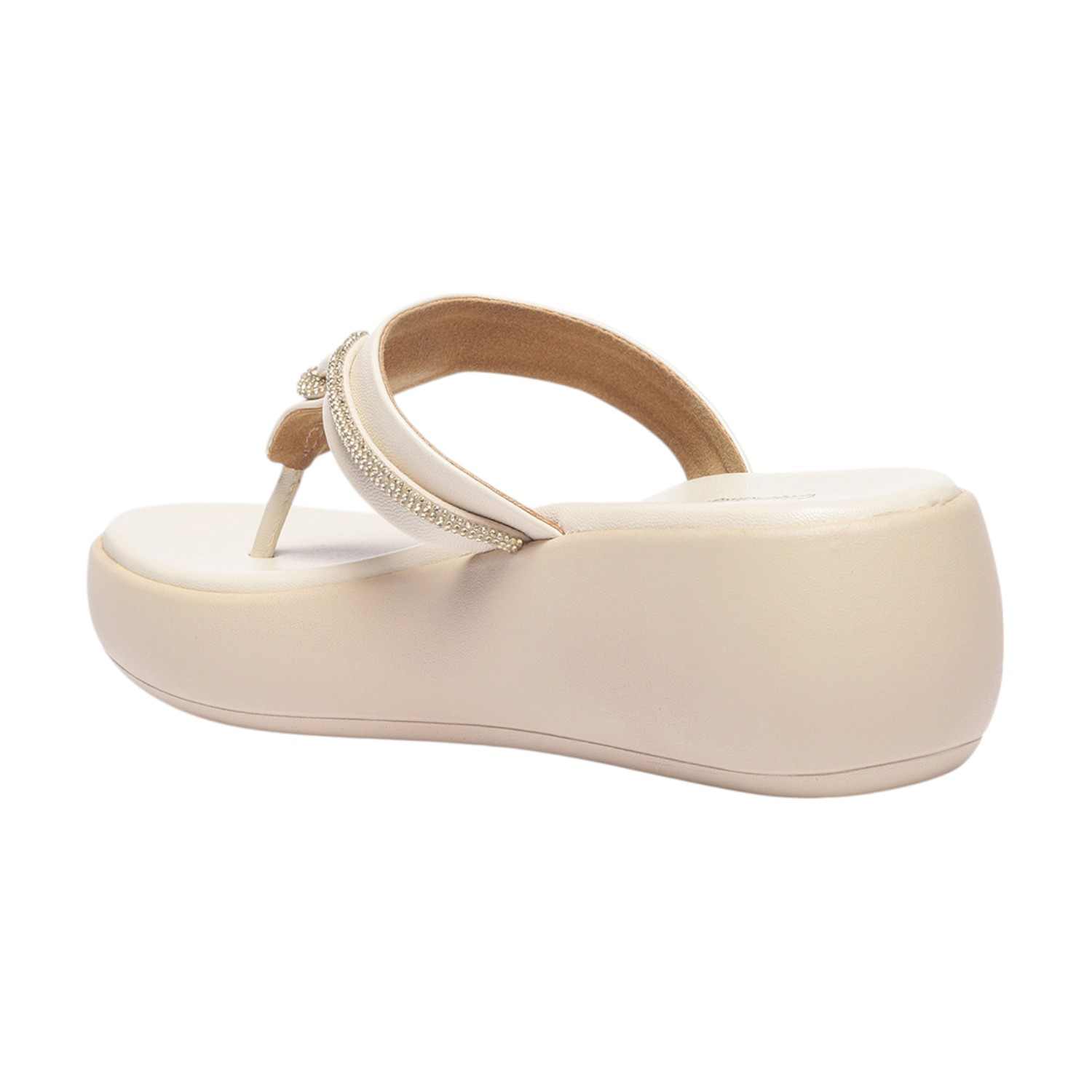 Monrow Ottilie Cream Flatform Heels