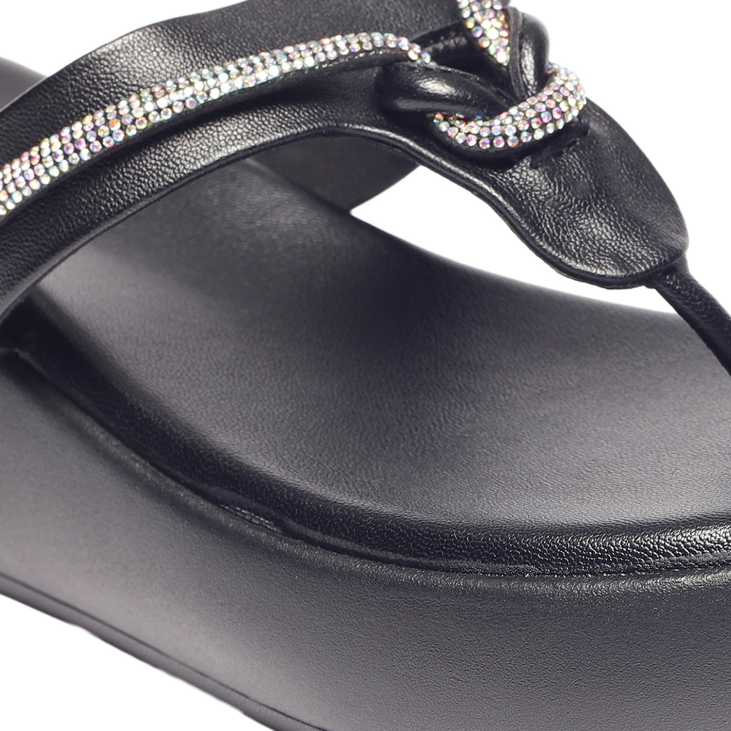 Monrow Ottilie Black Flatform Heels