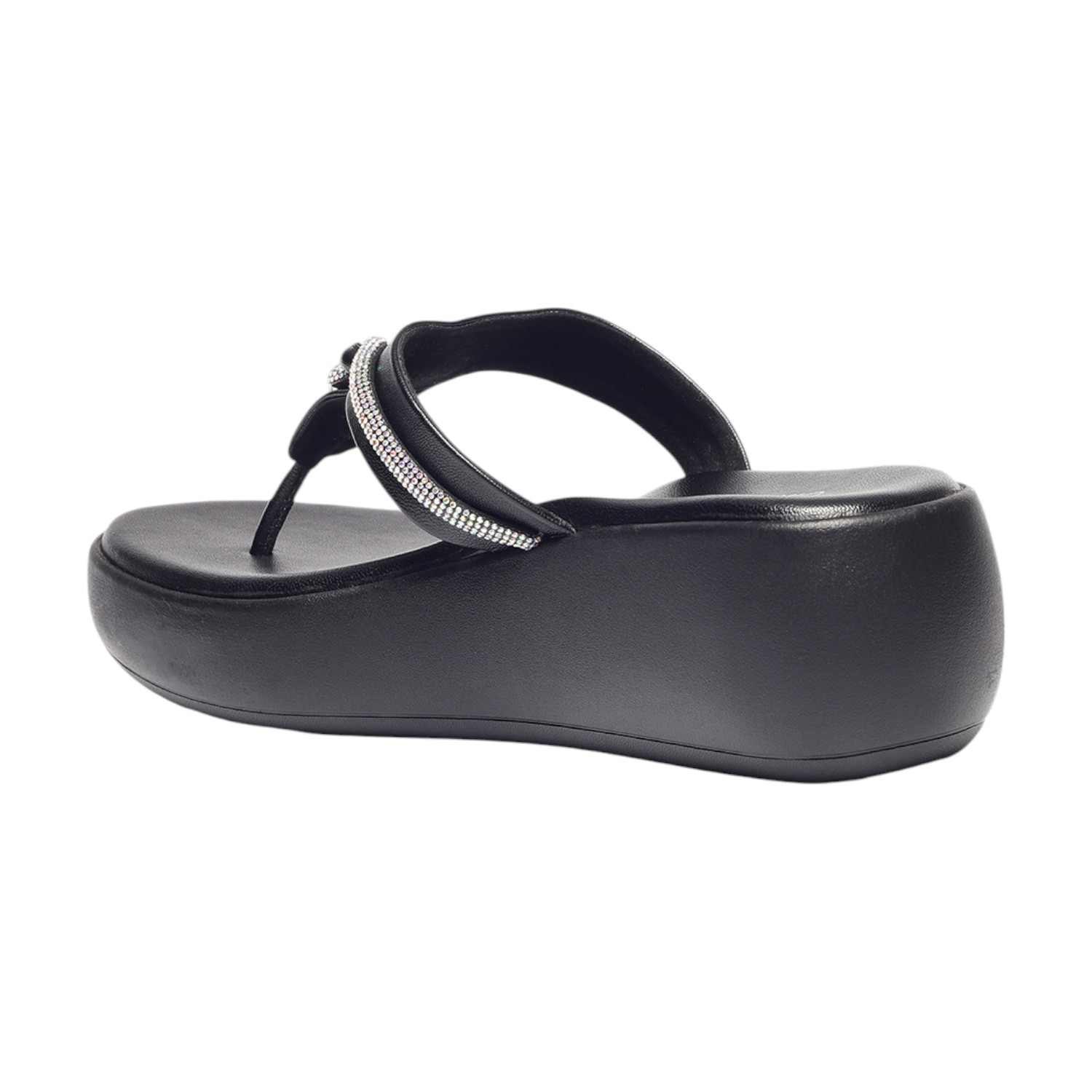 Monrow Ottilie Black Flatform Heels