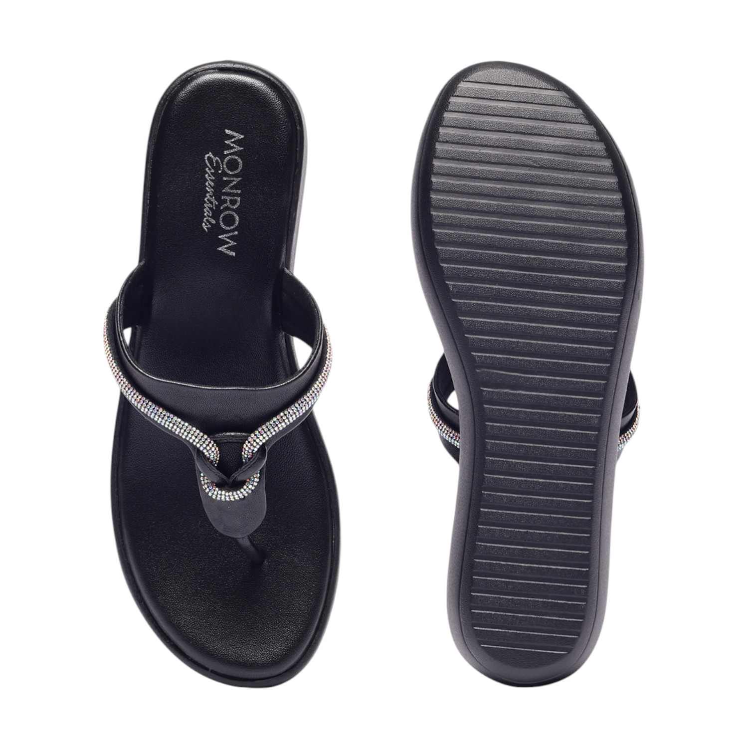 Monrow Ottilie Black Flatform Heels