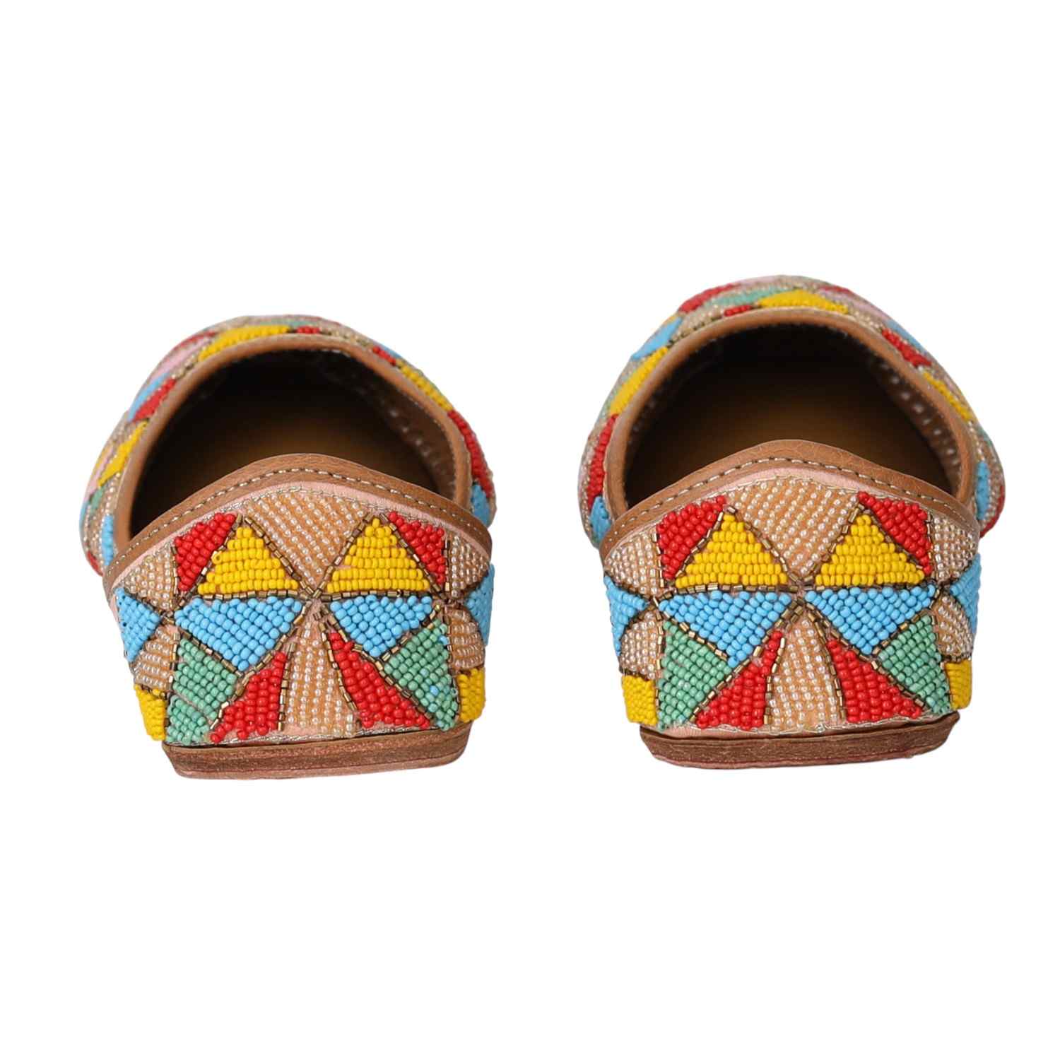 Women Vibrant Multicolor Beaded Mojaries