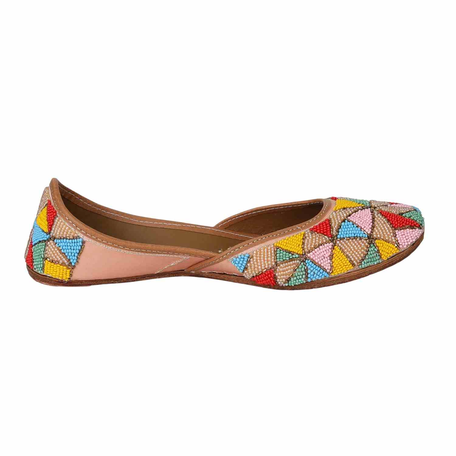Women Vibrant Multicolor Beaded Mojaries