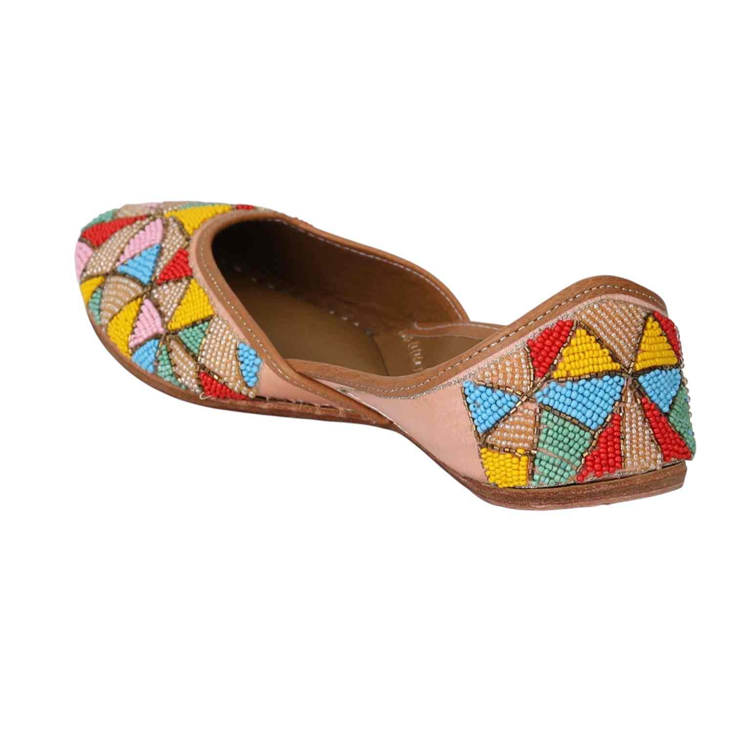 Women Vibrant Multicolor Beaded Mojaries