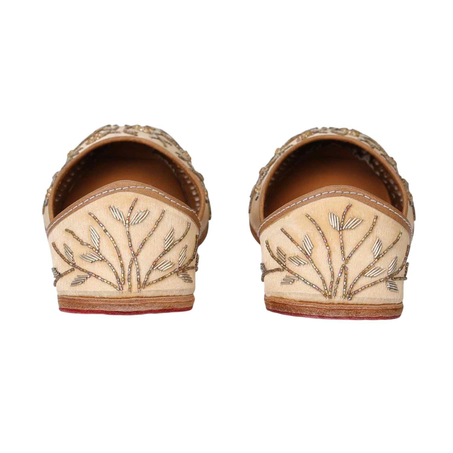 Golden Glow Beaded Jutti