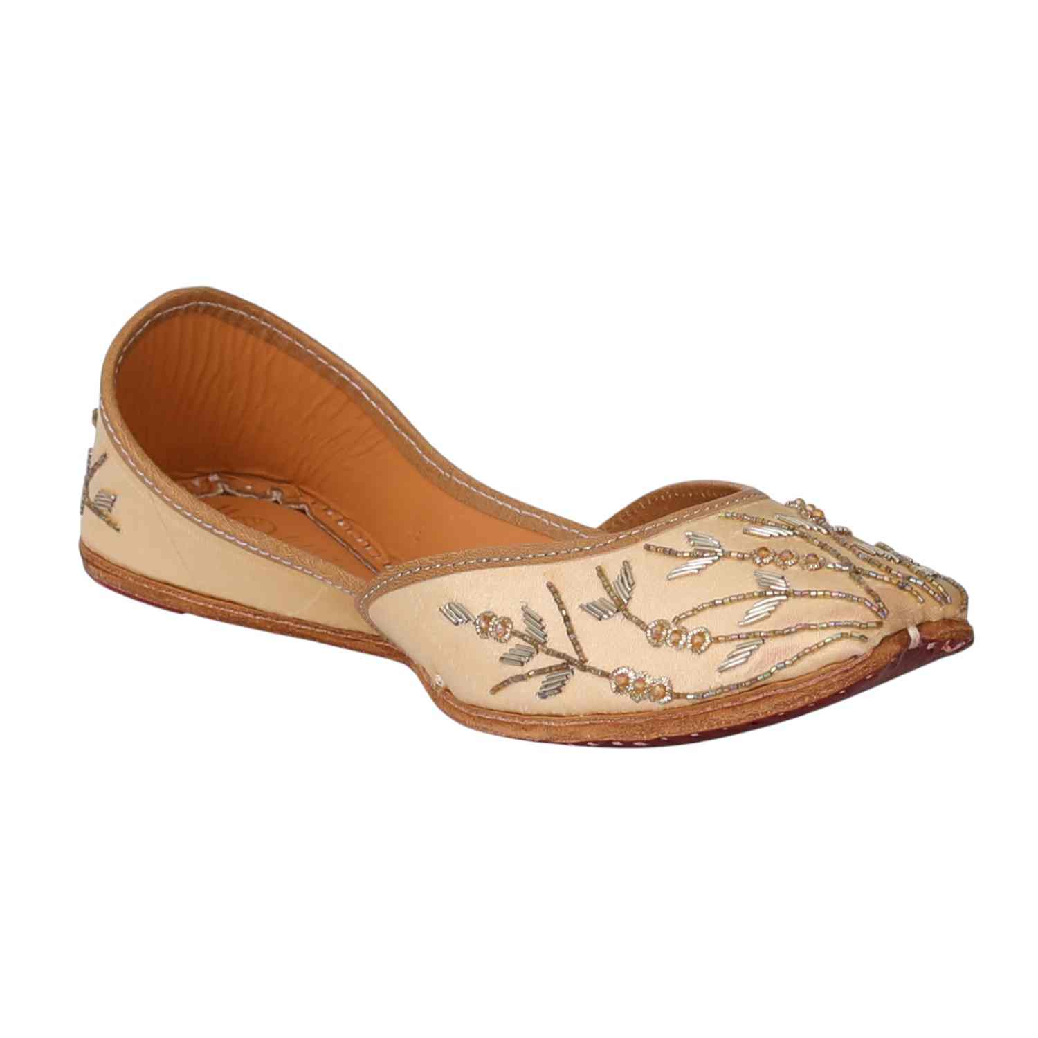 Golden Glow Beaded Jutti