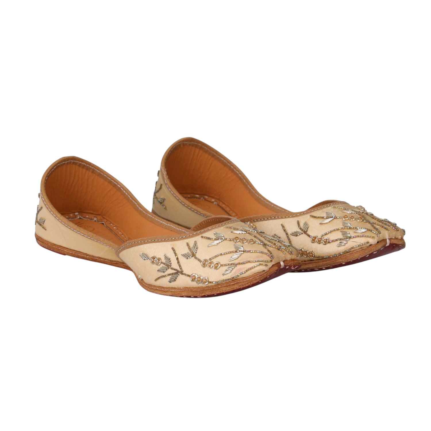 Golden Glow Beaded Jutti