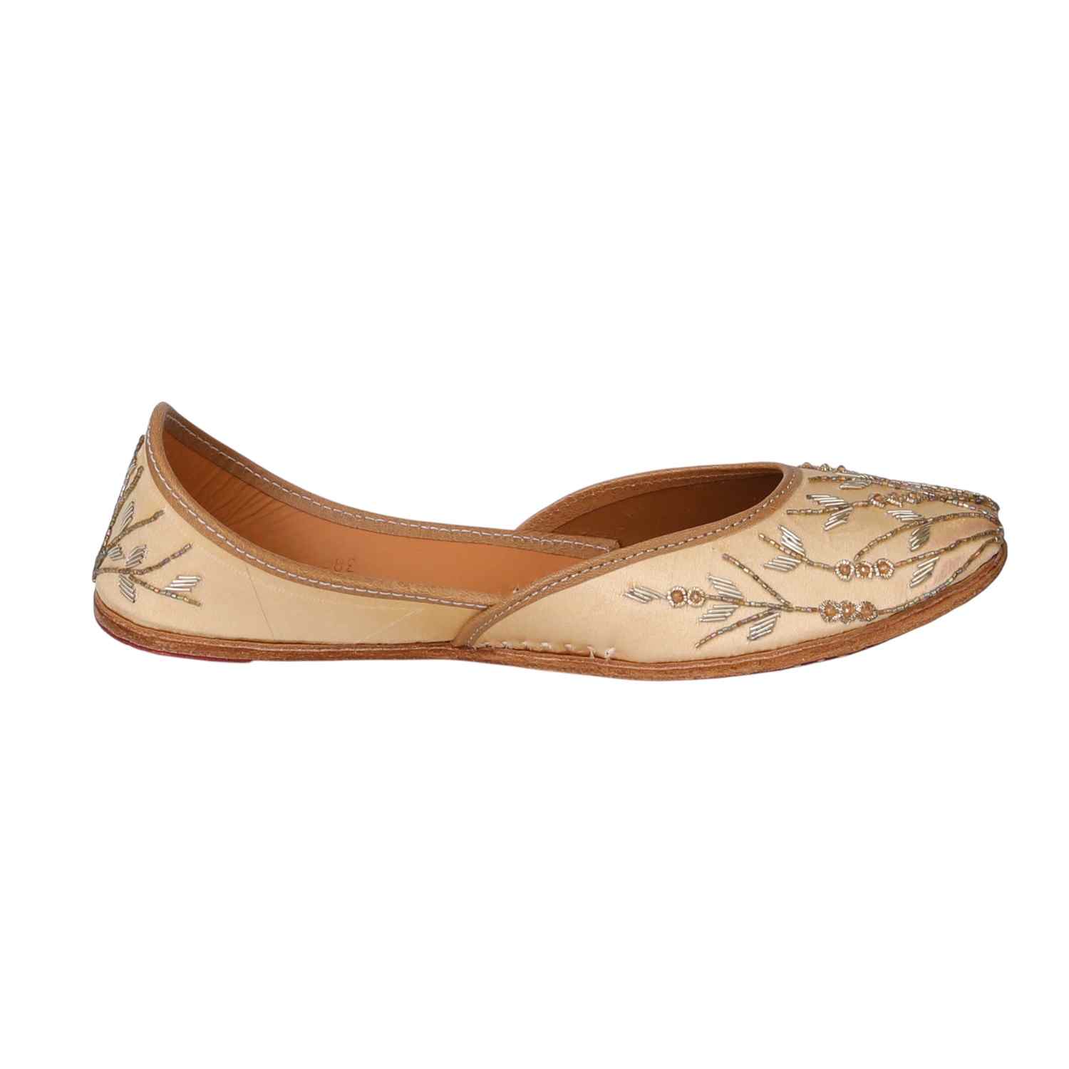 Golden Glow Beaded Jutti